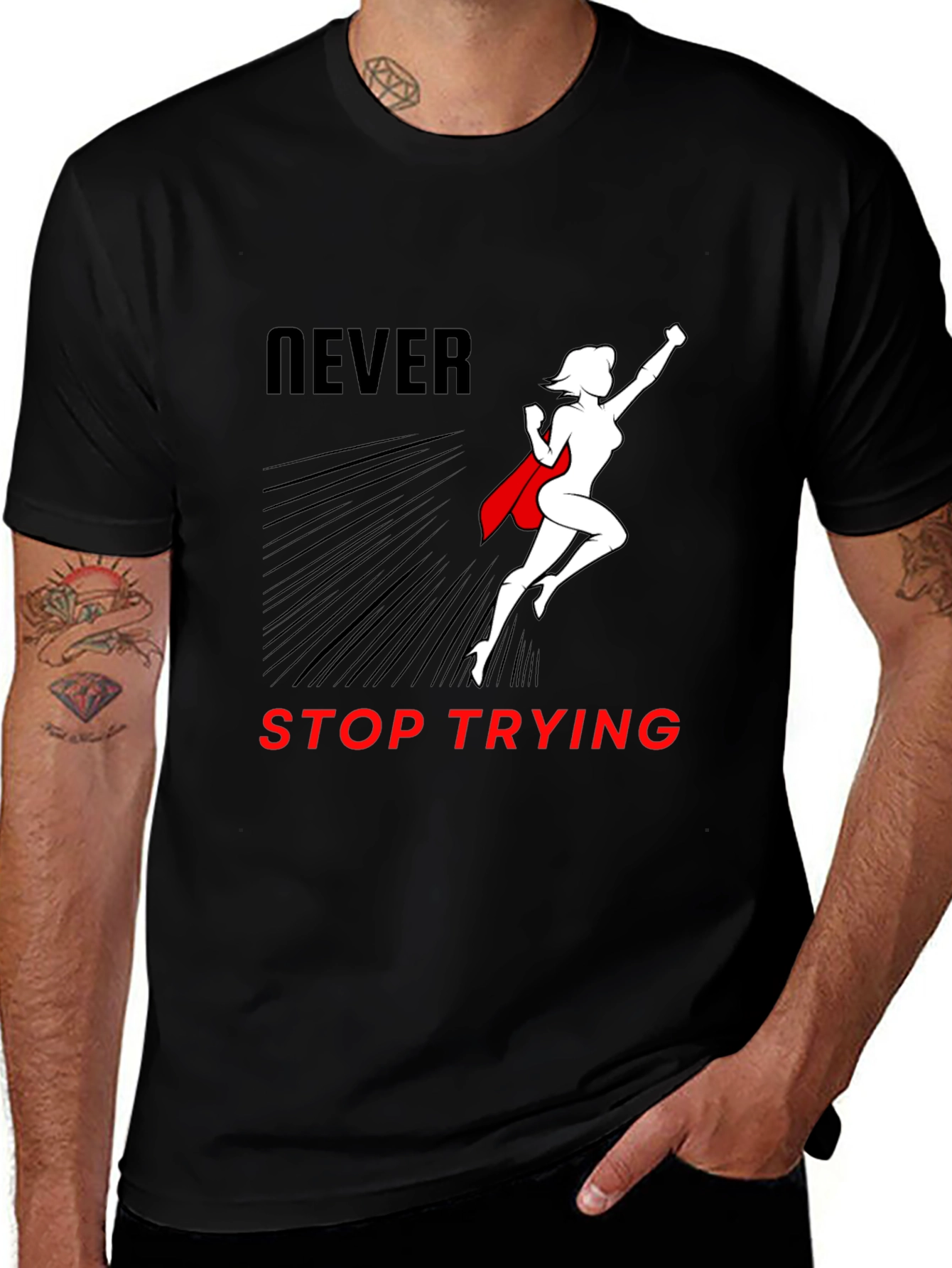 Never Stop Trying Graphic T-Shirt