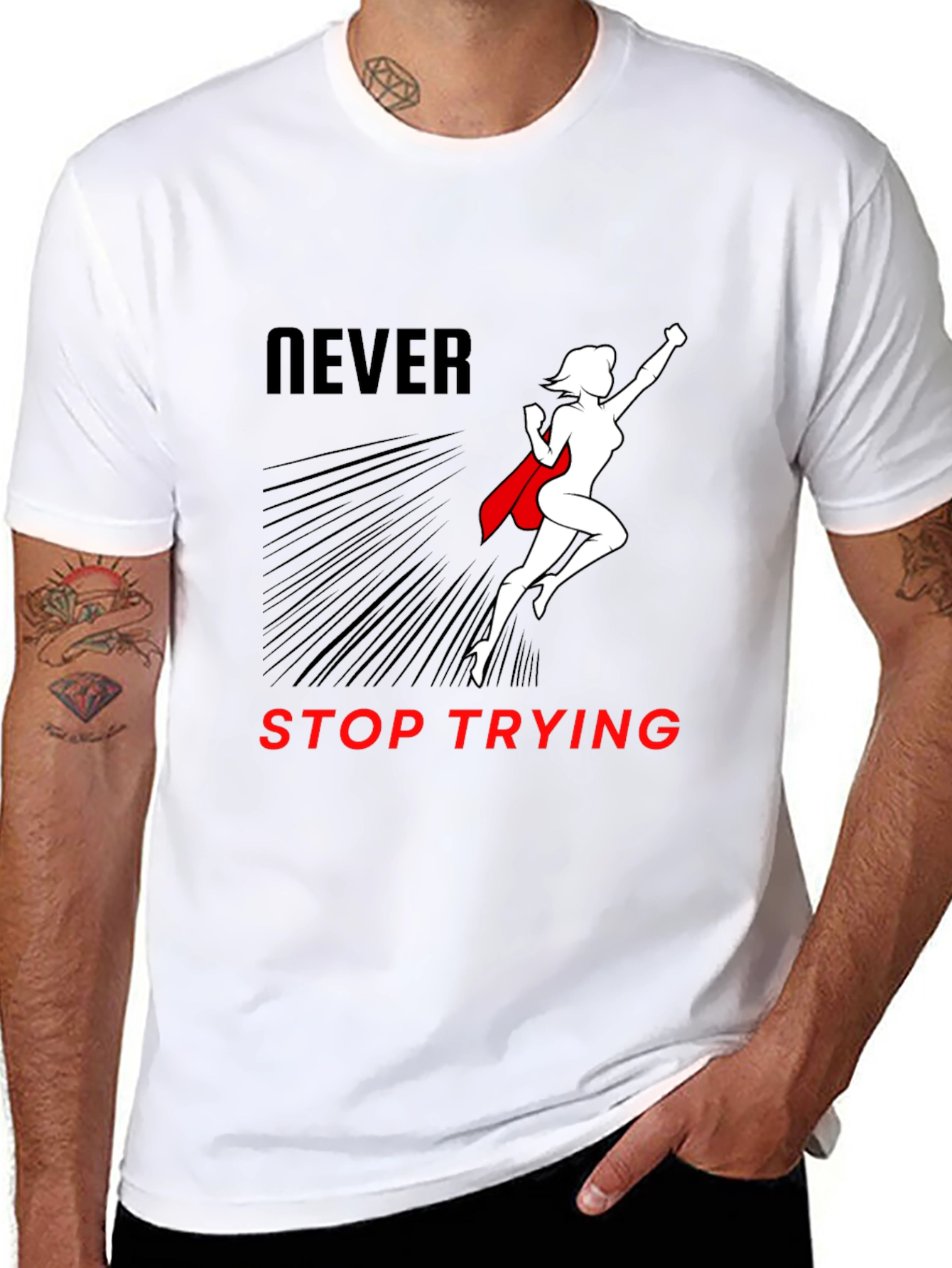 Never Stop Trying Graphic T-Shirt