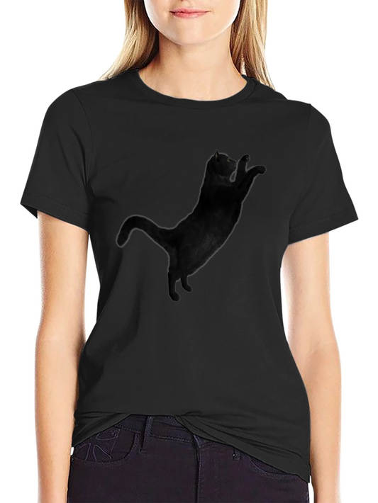 Mens Black Cat Graphic T-Shirt