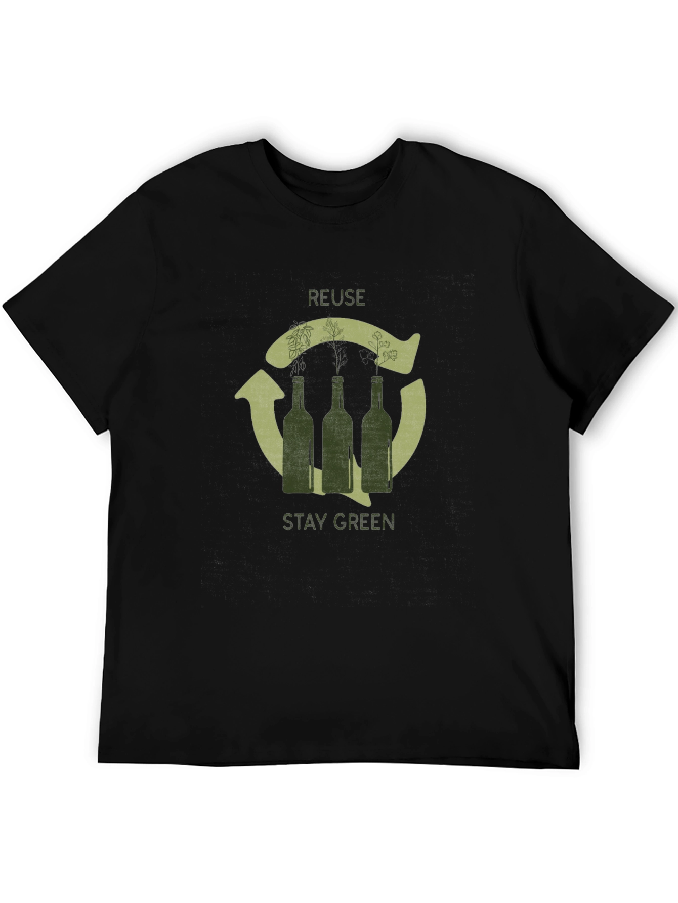 Eco-Friendly Reuse Stay Green Graphic T-Shirt