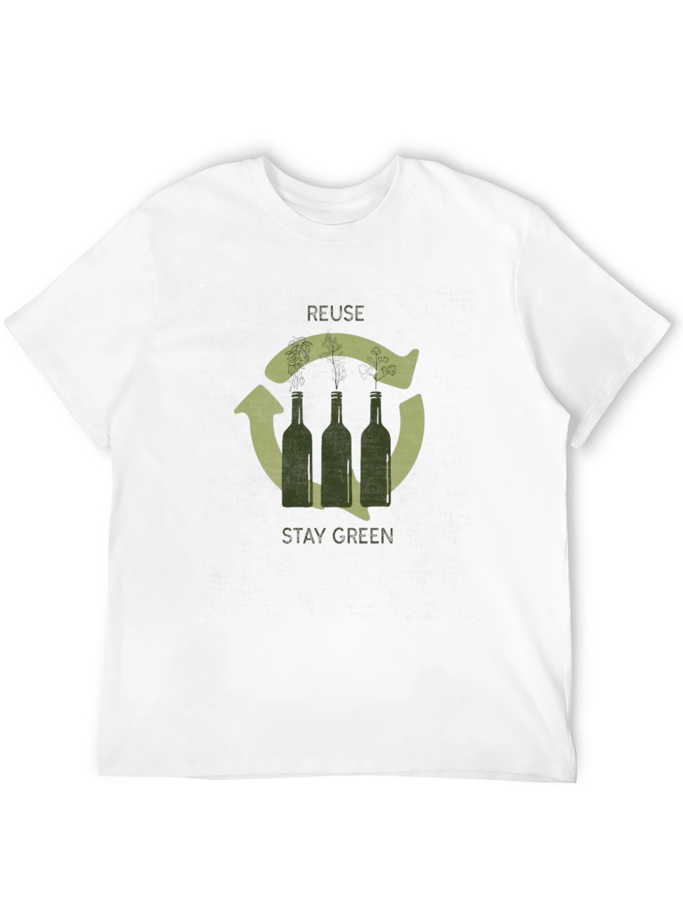 Eco-Friendly Reuse Stay Green Graphic T-Shirt