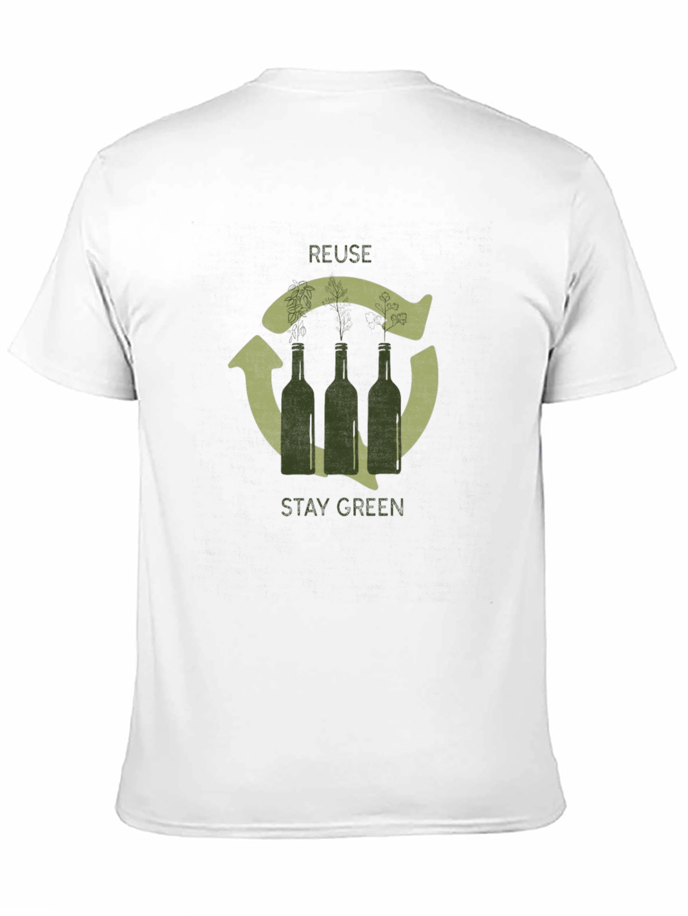 Eco-Friendly Reuse Stay Green Graphic T-Shirt