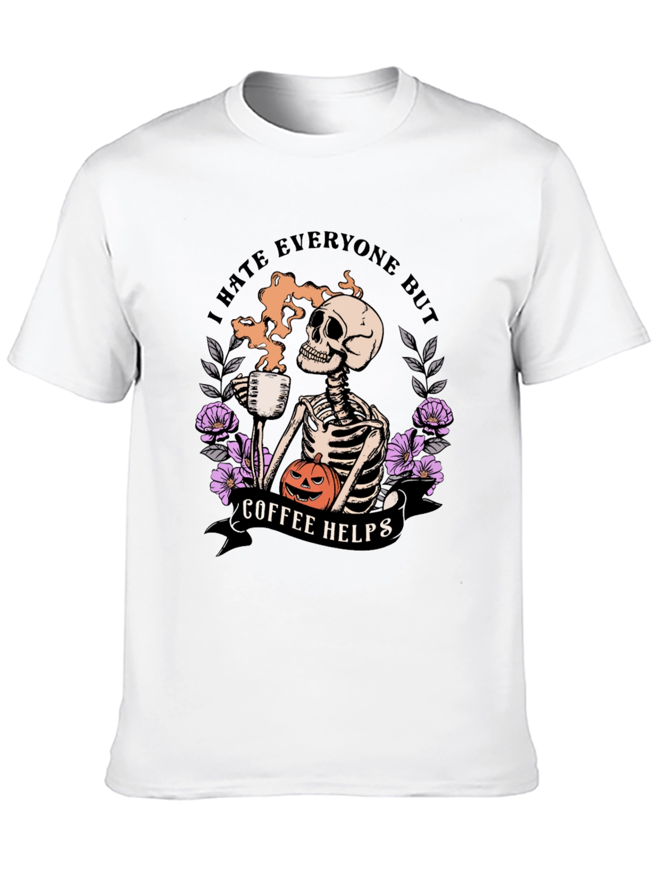 Coffee Helps Skeleton Graphic Tee