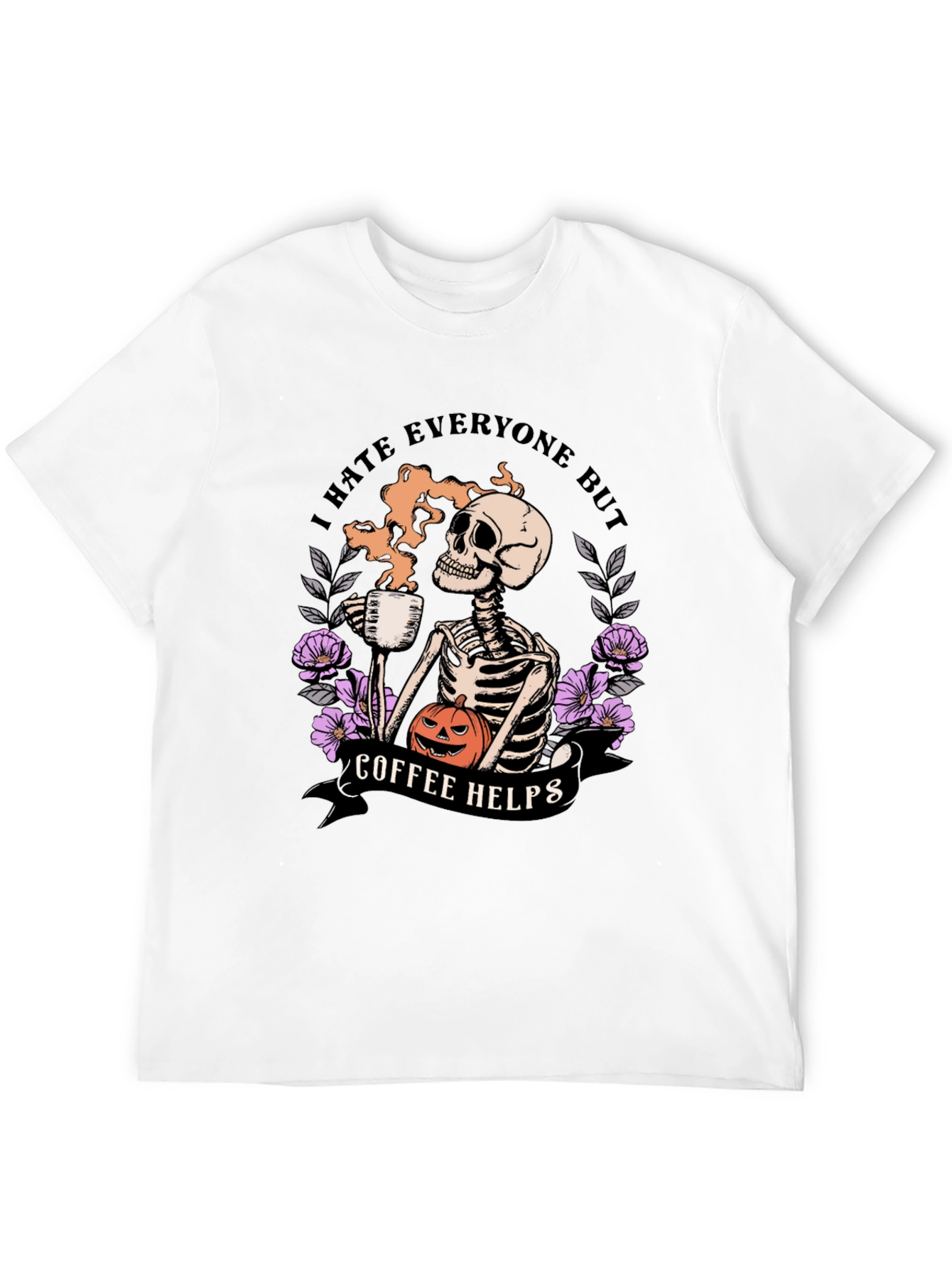 Coffee Helps Skeleton Graphic Tee