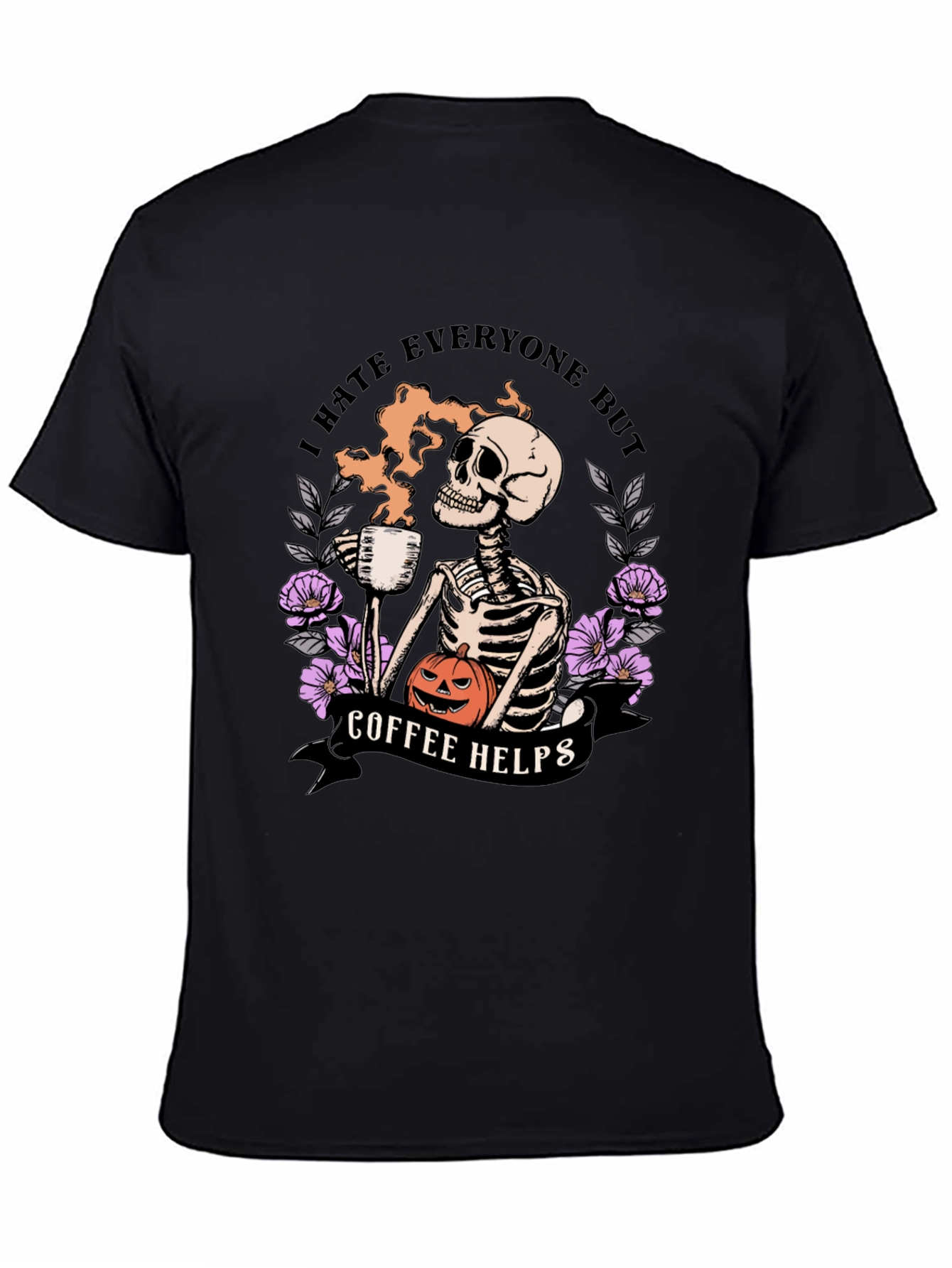 Coffee Helps Skeleton Graphic Tee
