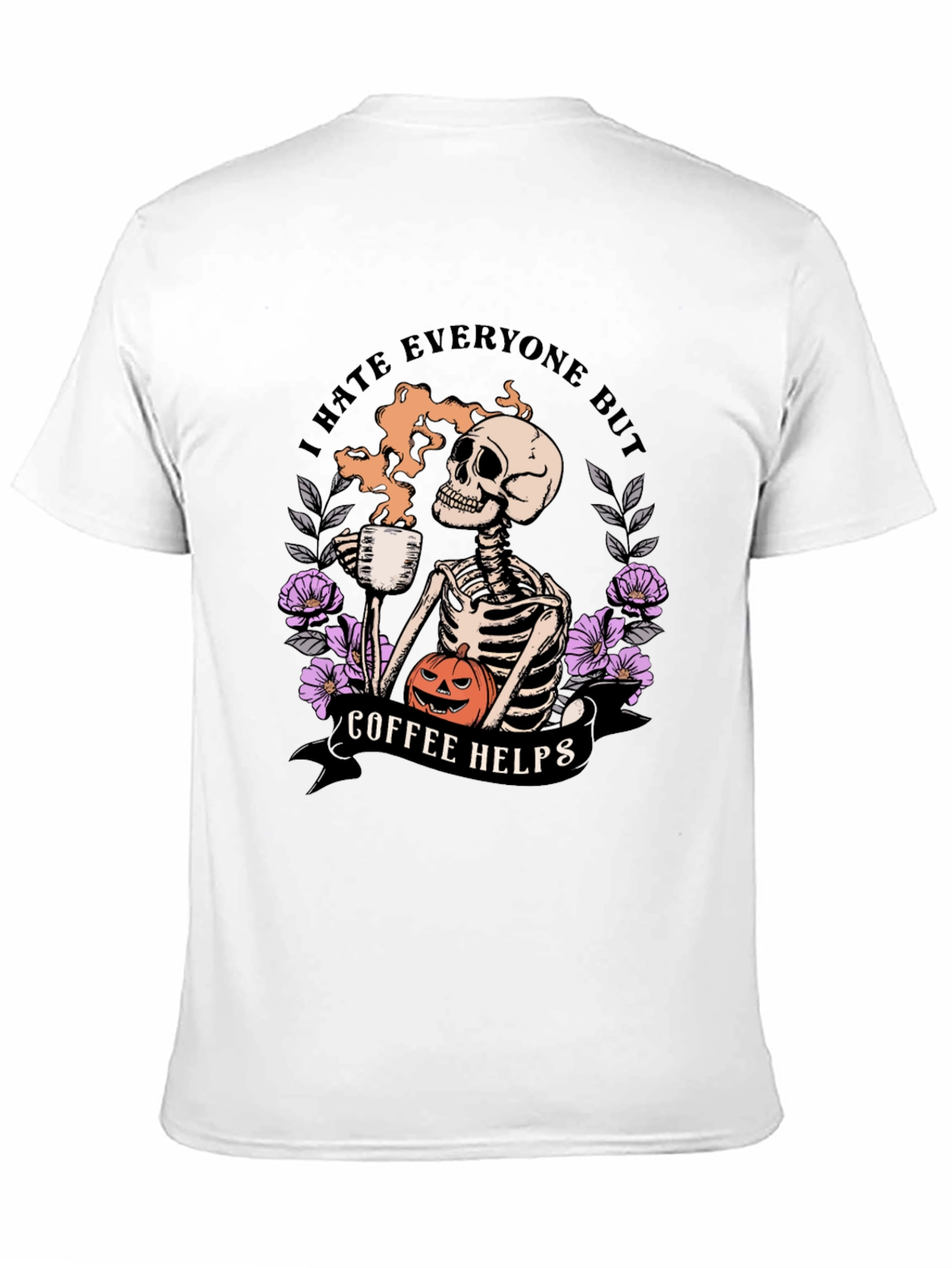 Coffee Helps Skeleton Graphic Tee