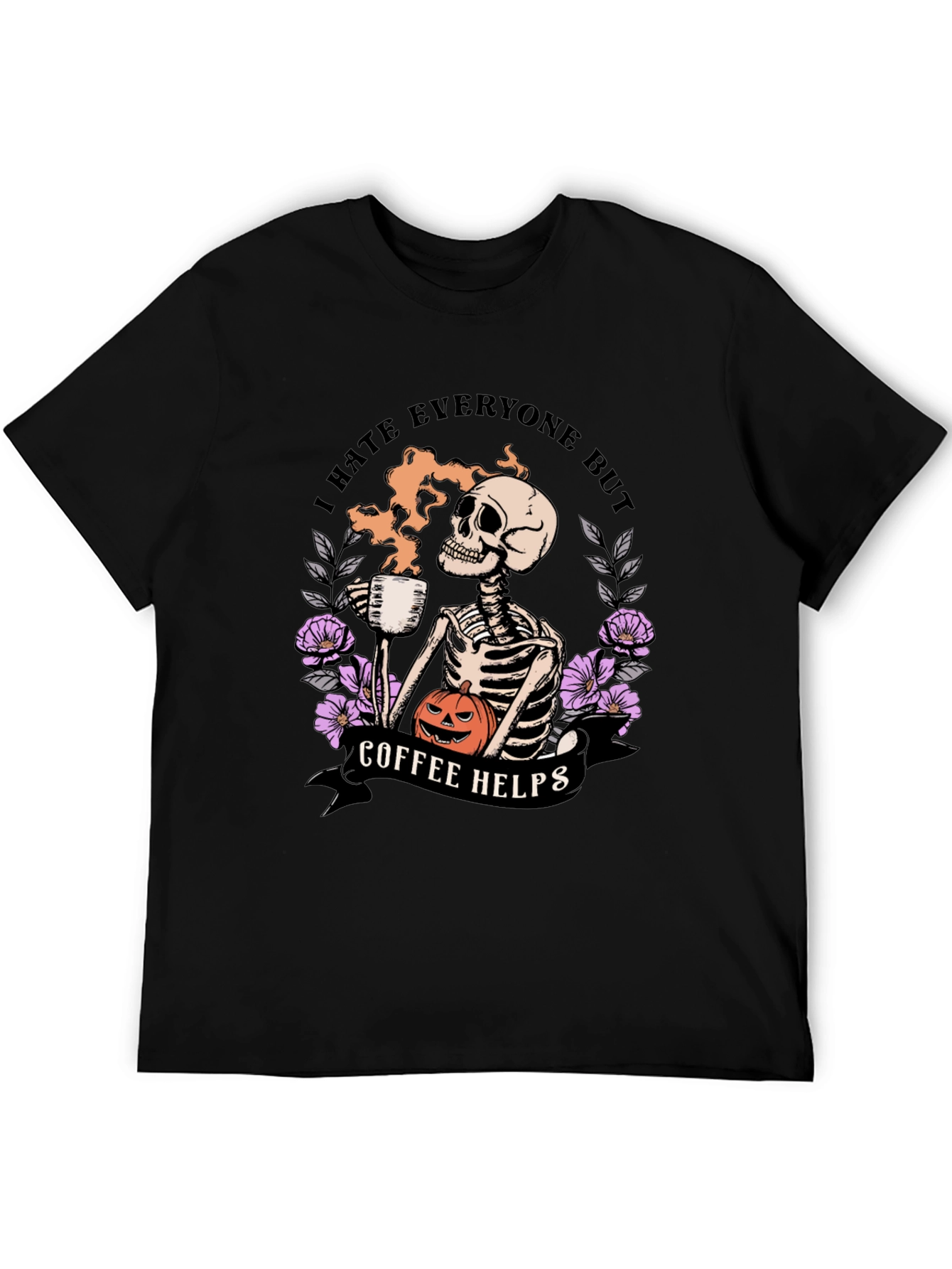 Coffee Helps Skeleton Graphic Tee