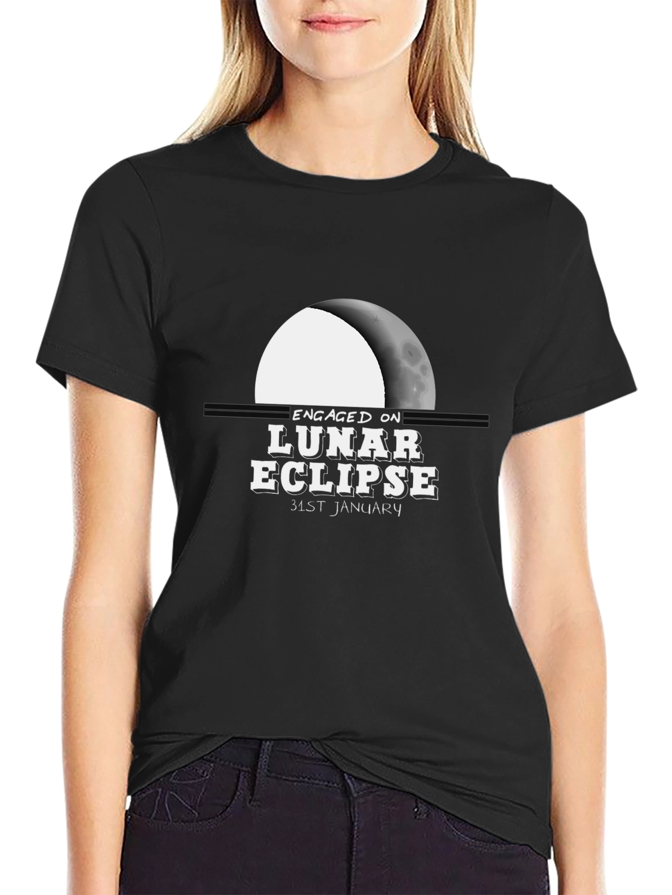 Engaged on Lunar Eclipse Graphic T-Shirt