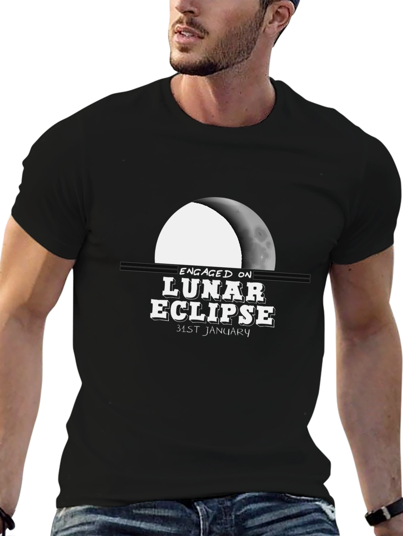 Engaged on Lunar Eclipse Graphic T-Shirt