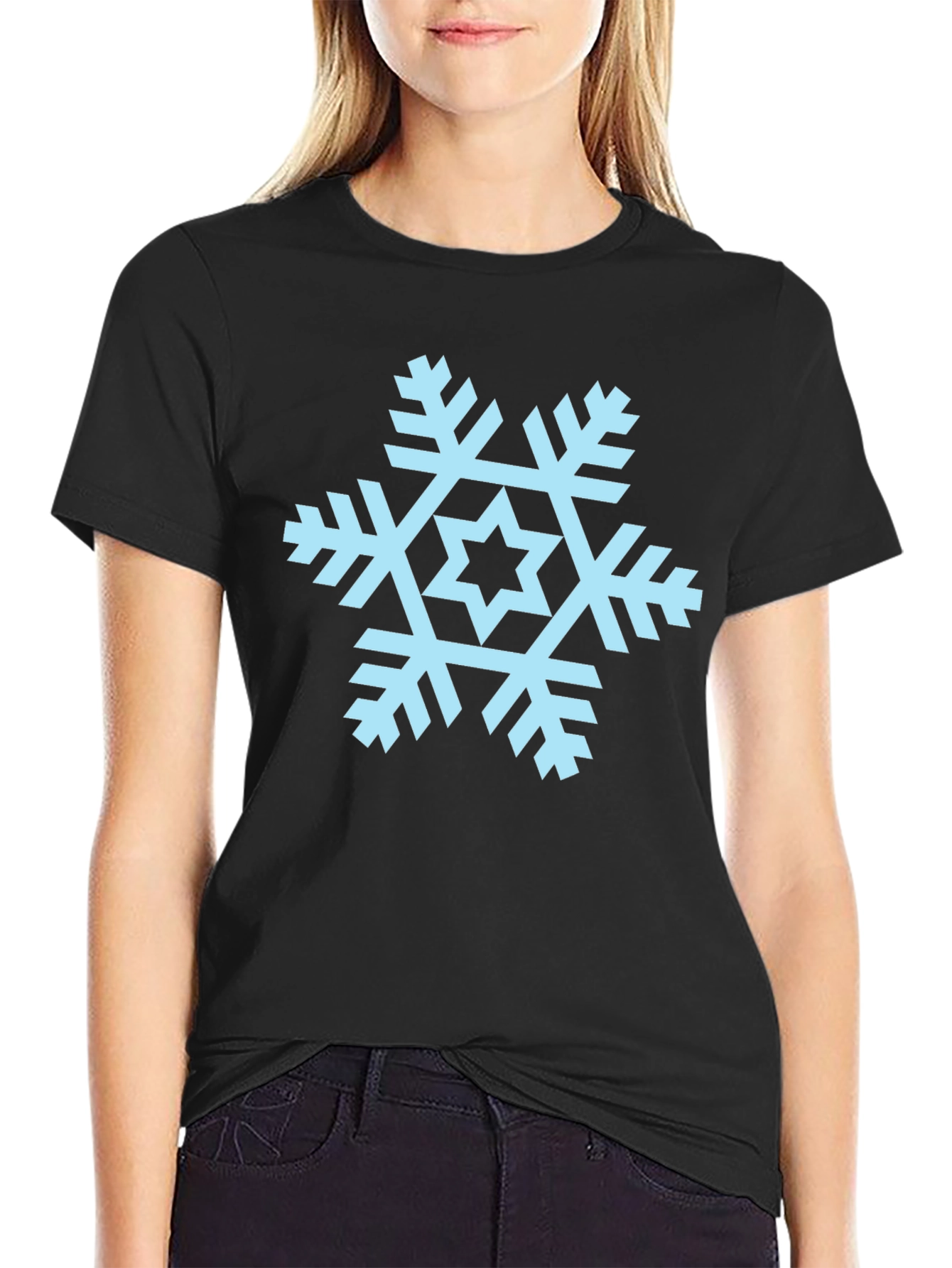 Snowflake Graphic Tee - Black Unisex T-Shirt