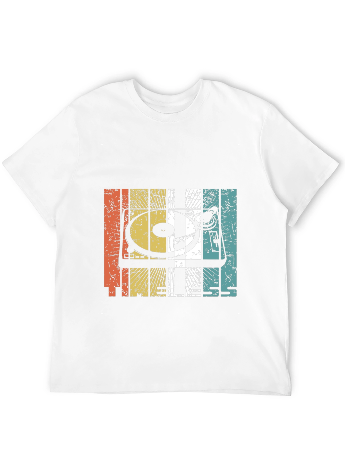 Retro Turntable Graphic Black T-Shirt