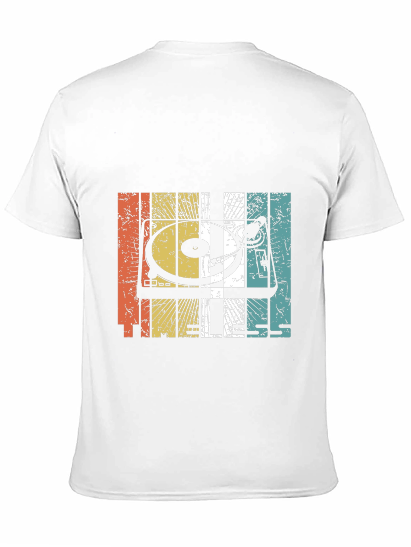 Retro Turntable Graphic Black T-Shirt