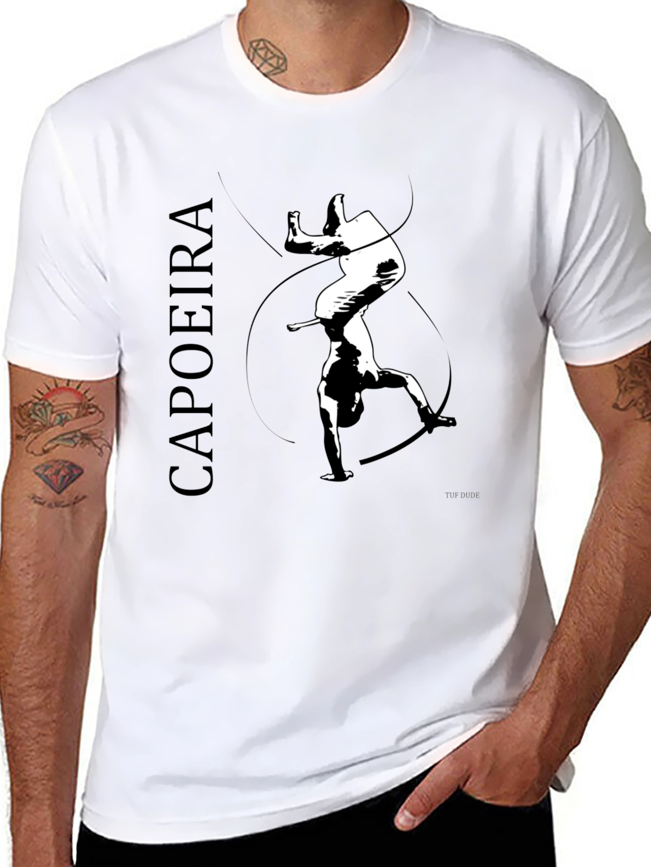 Capoeira Silhouette Black T-Shirt