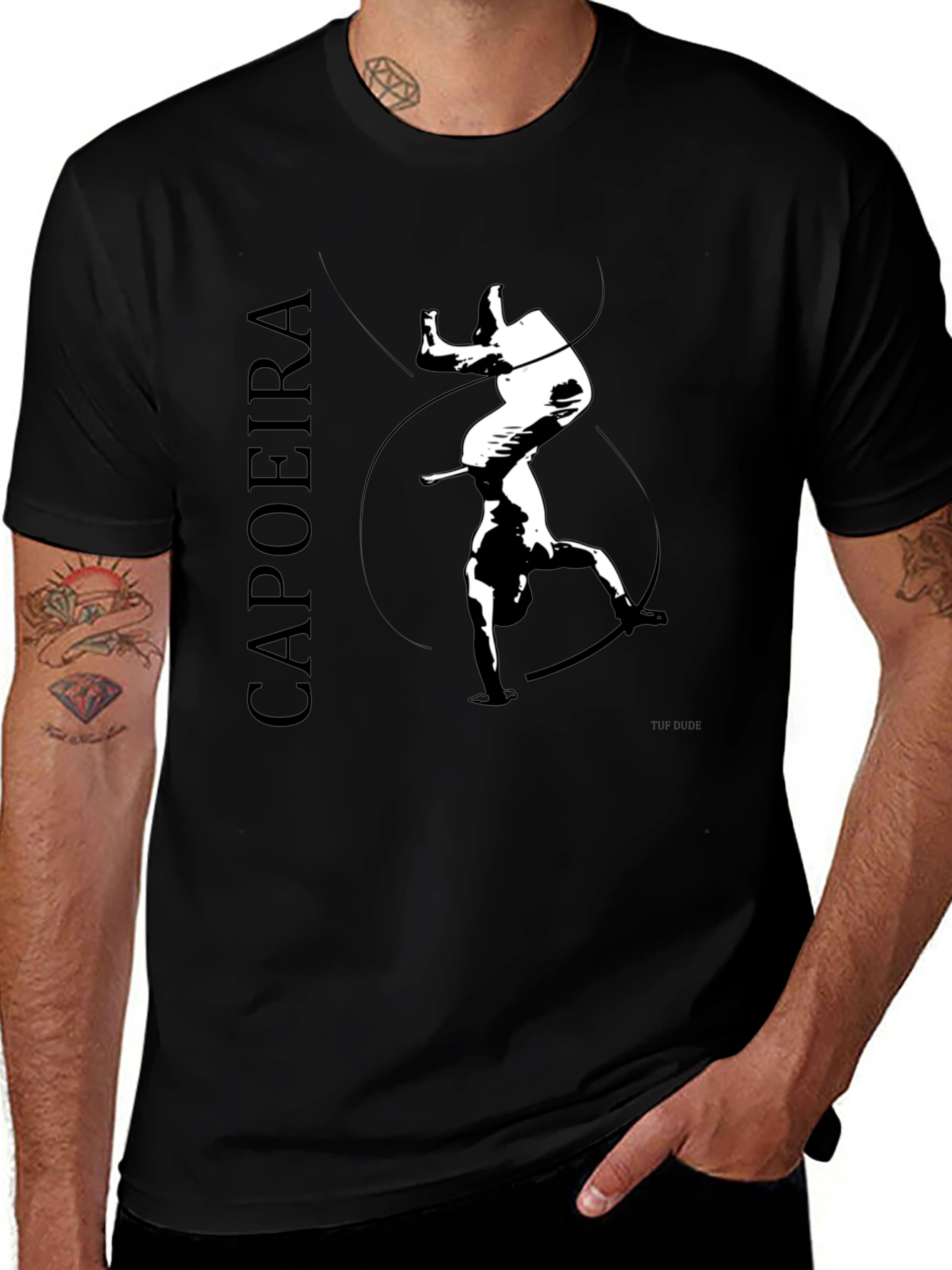 Capoeira Silhouette Black T-Shirt
