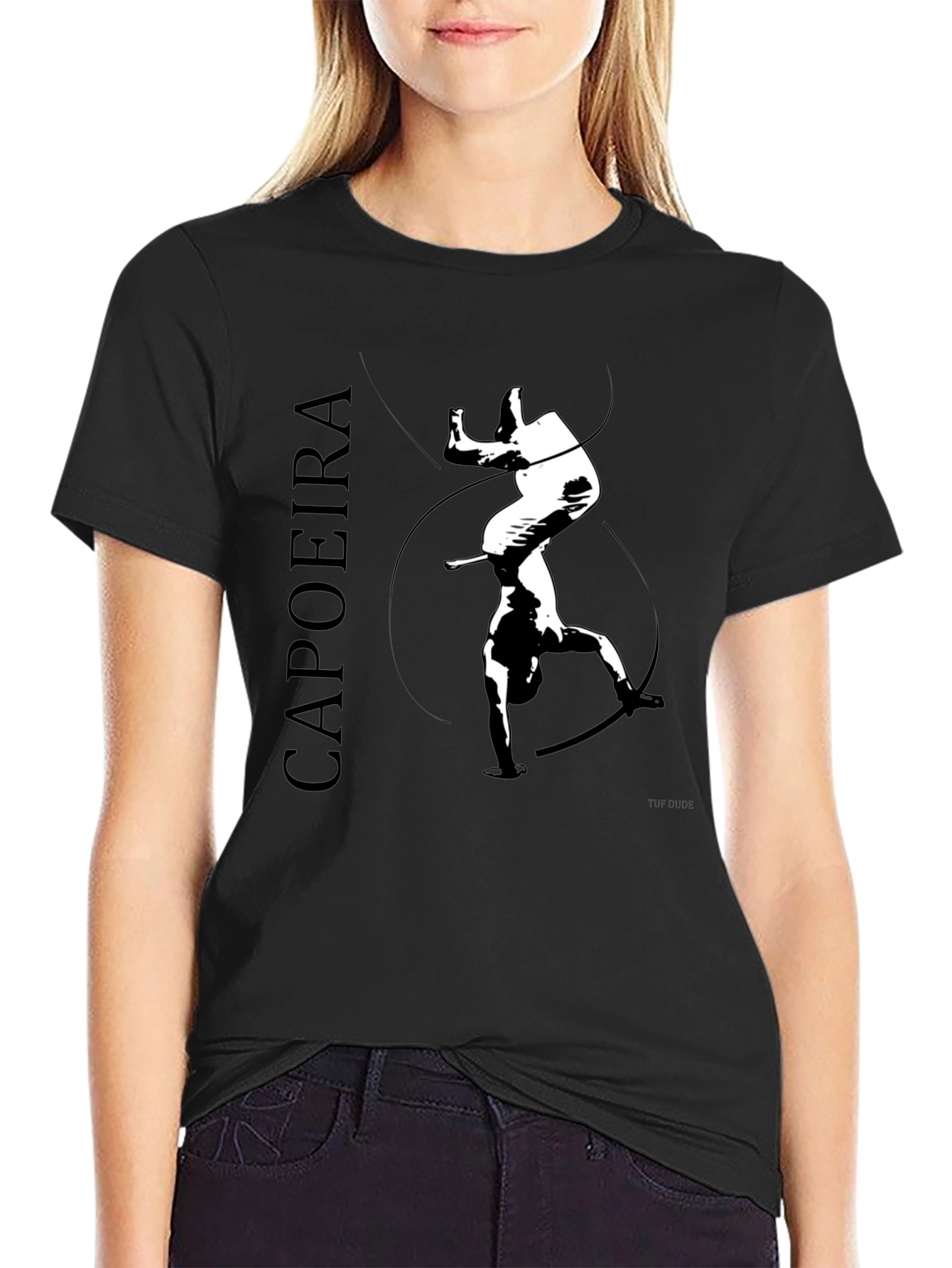 Capoeira Silhouette Black T-Shirt