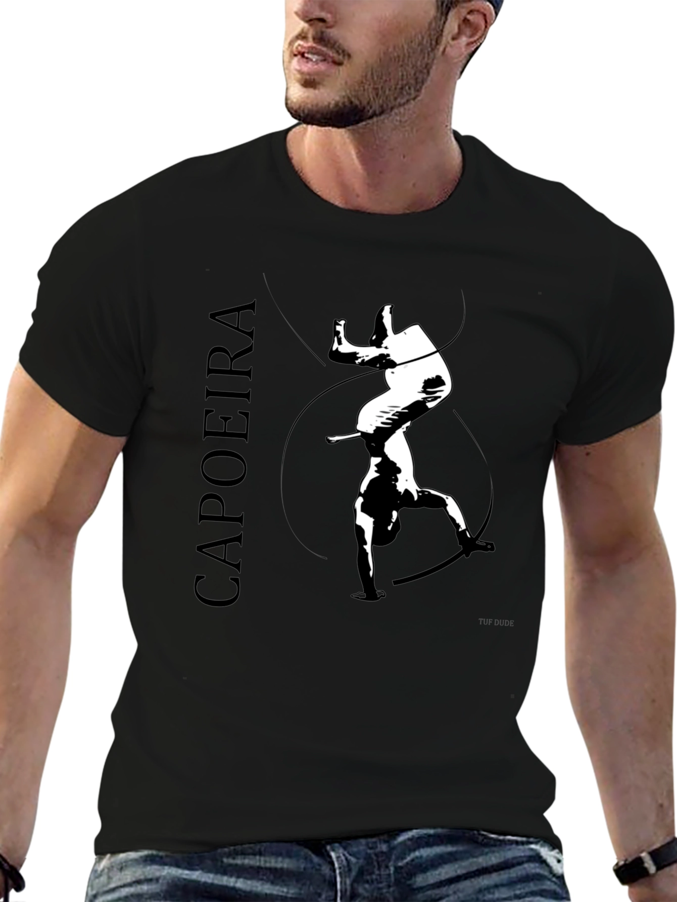 Capoeira Silhouette Black T-Shirt