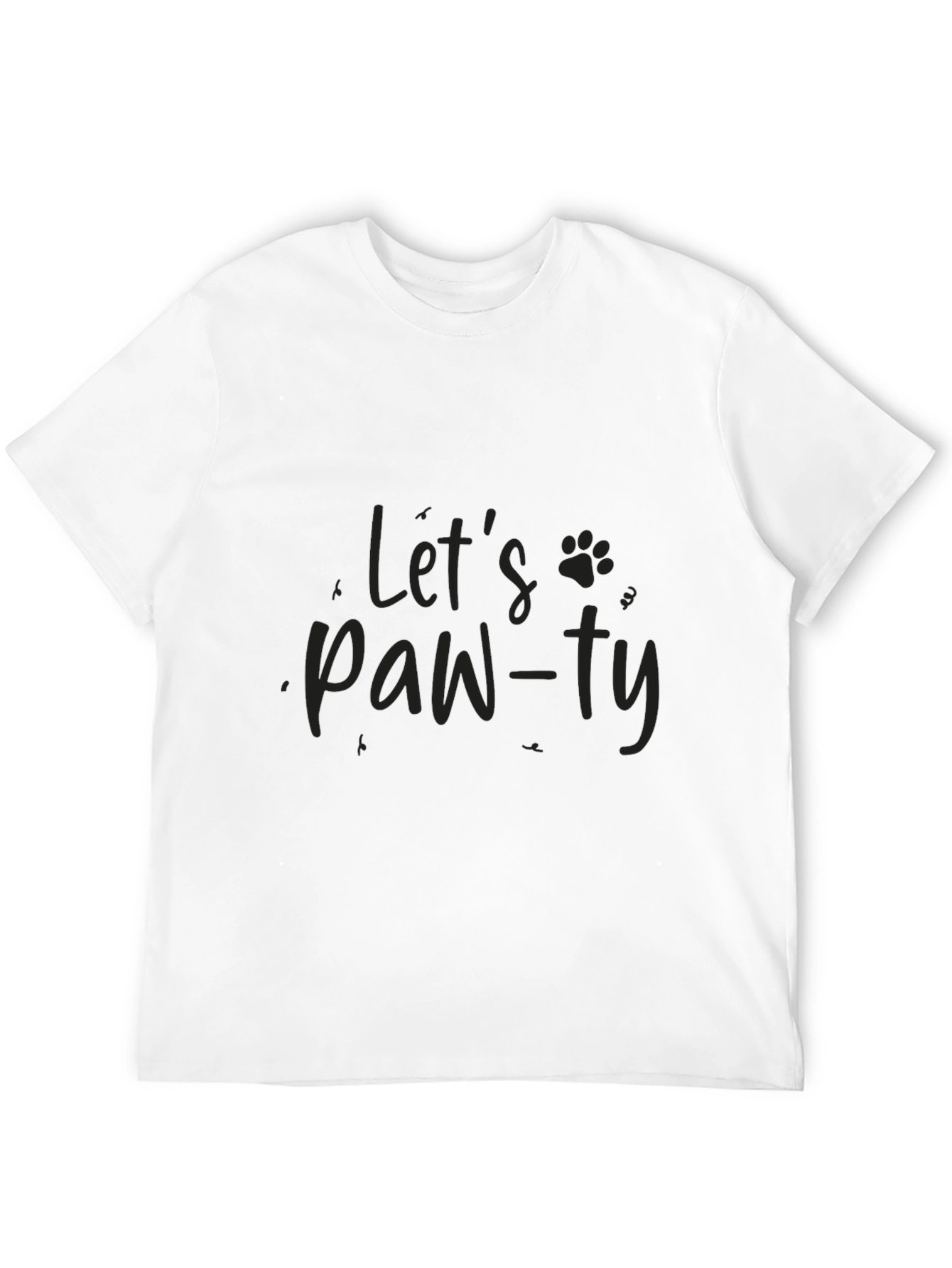 Lets Paw-ty T-Shirt - Black Graphic Tee