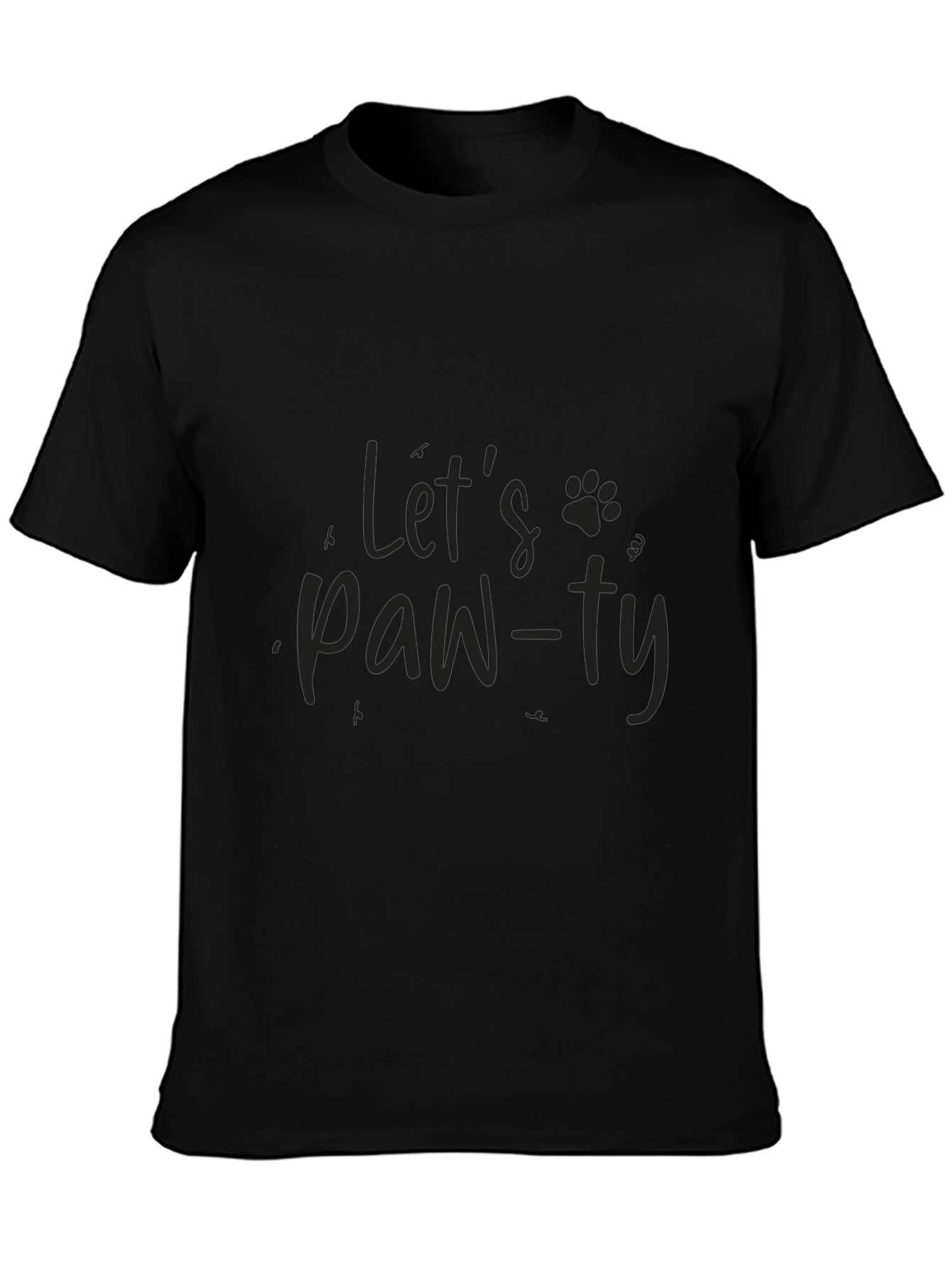 Lets Paw-ty T-Shirt - Black Graphic Tee