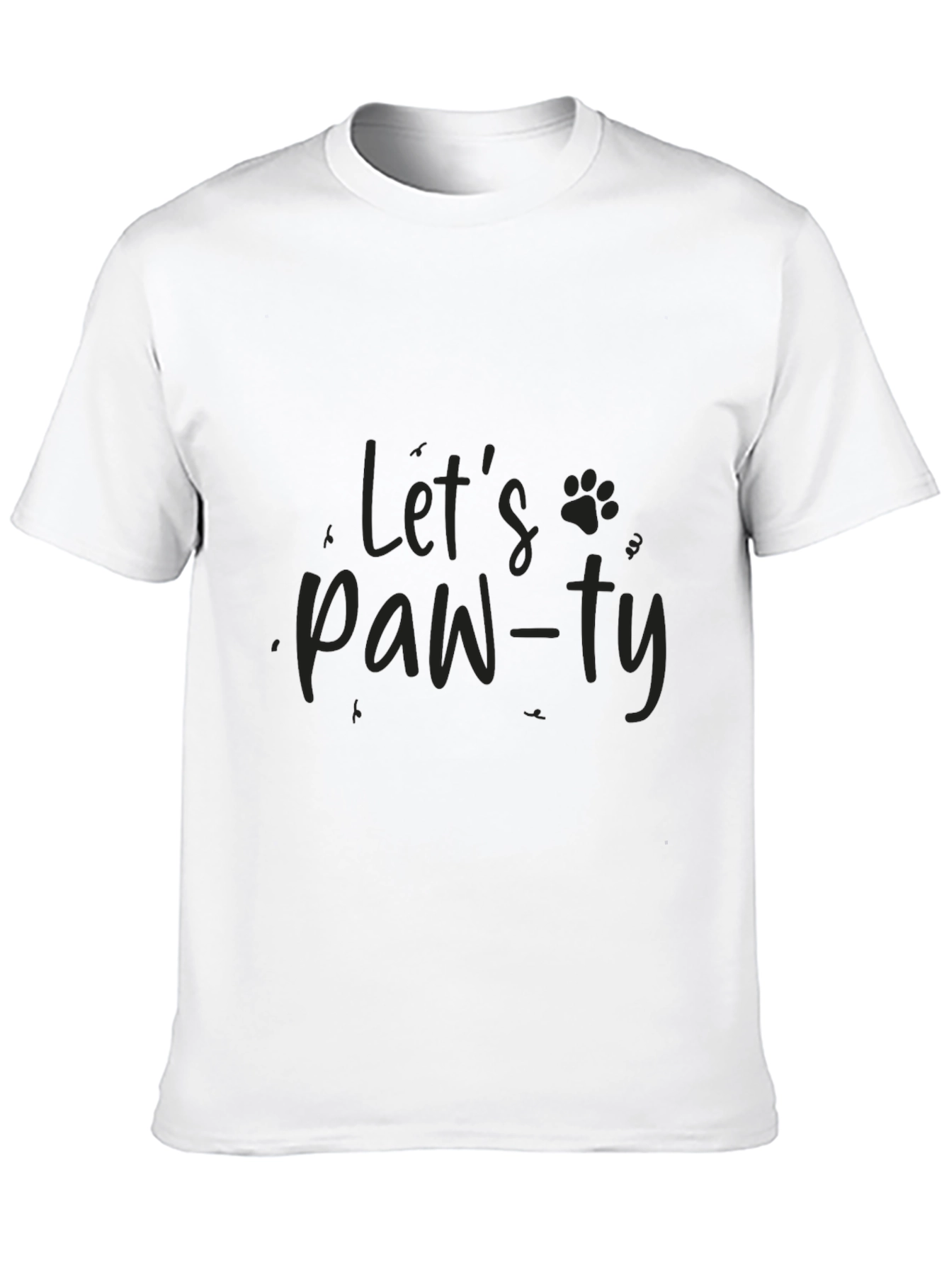 Lets Paw-ty T-Shirt - Black Graphic Tee