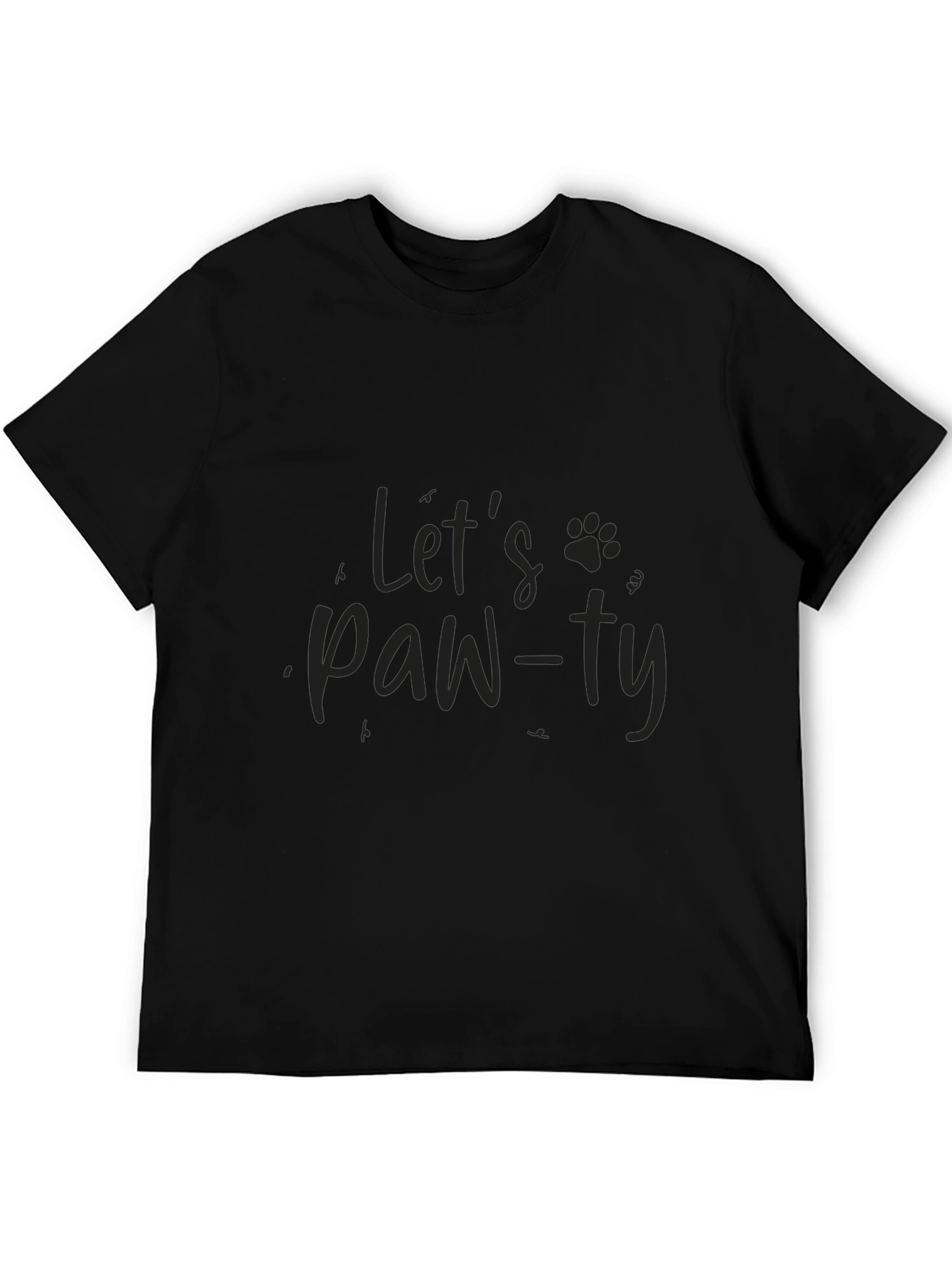 Lets Paw-ty T-Shirt - Black Graphic Tee