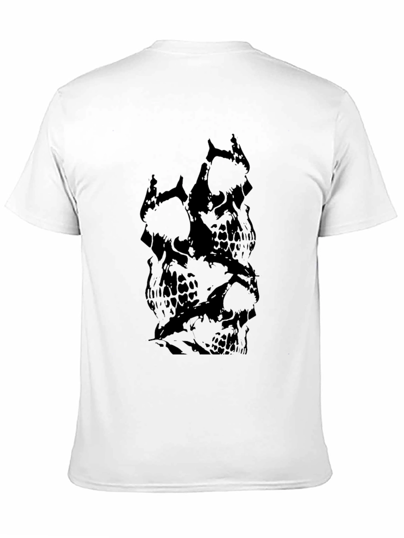 Mens Black Skull Graphic Print T-Shirt