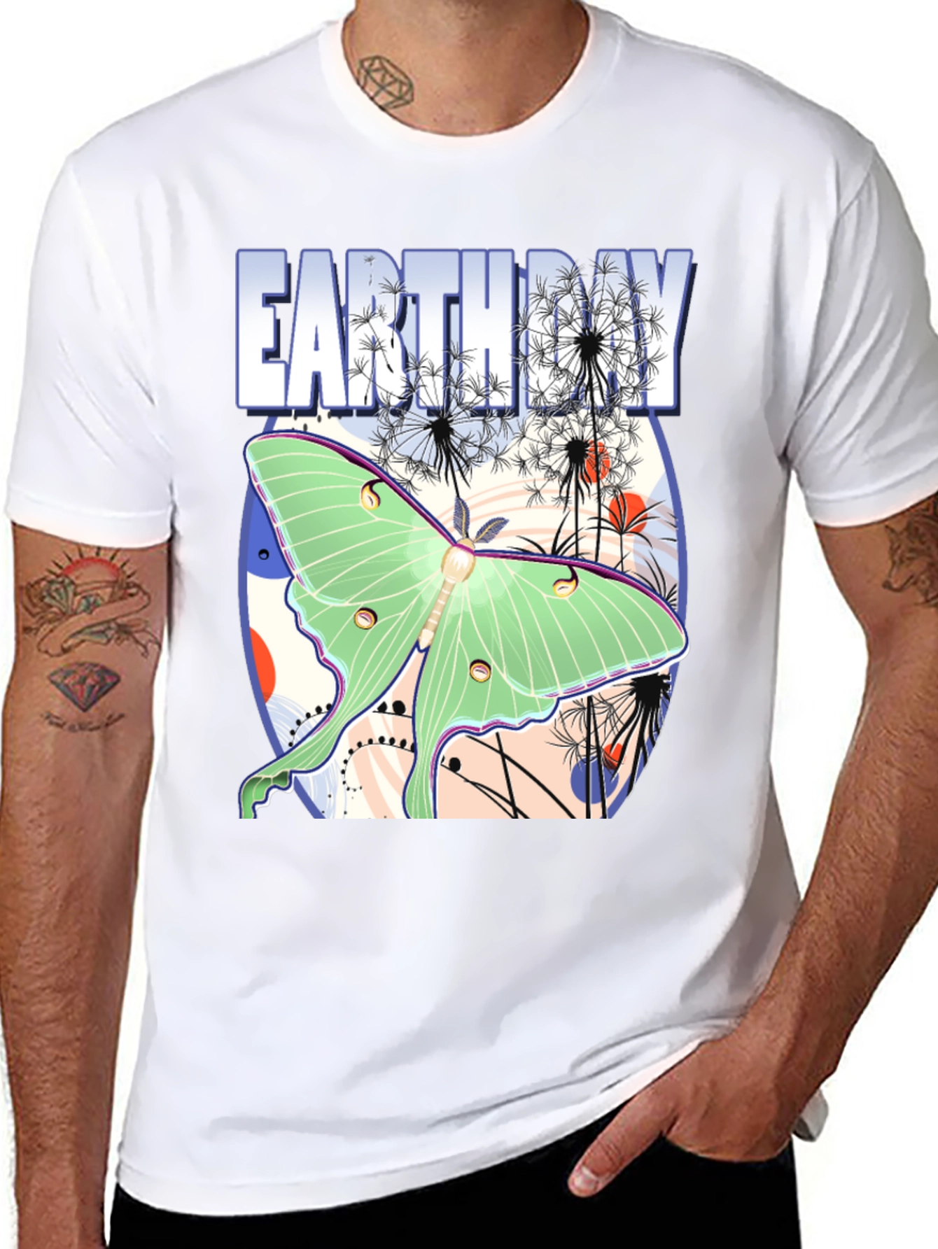 Earth Day Luna Moth Graphic Tee