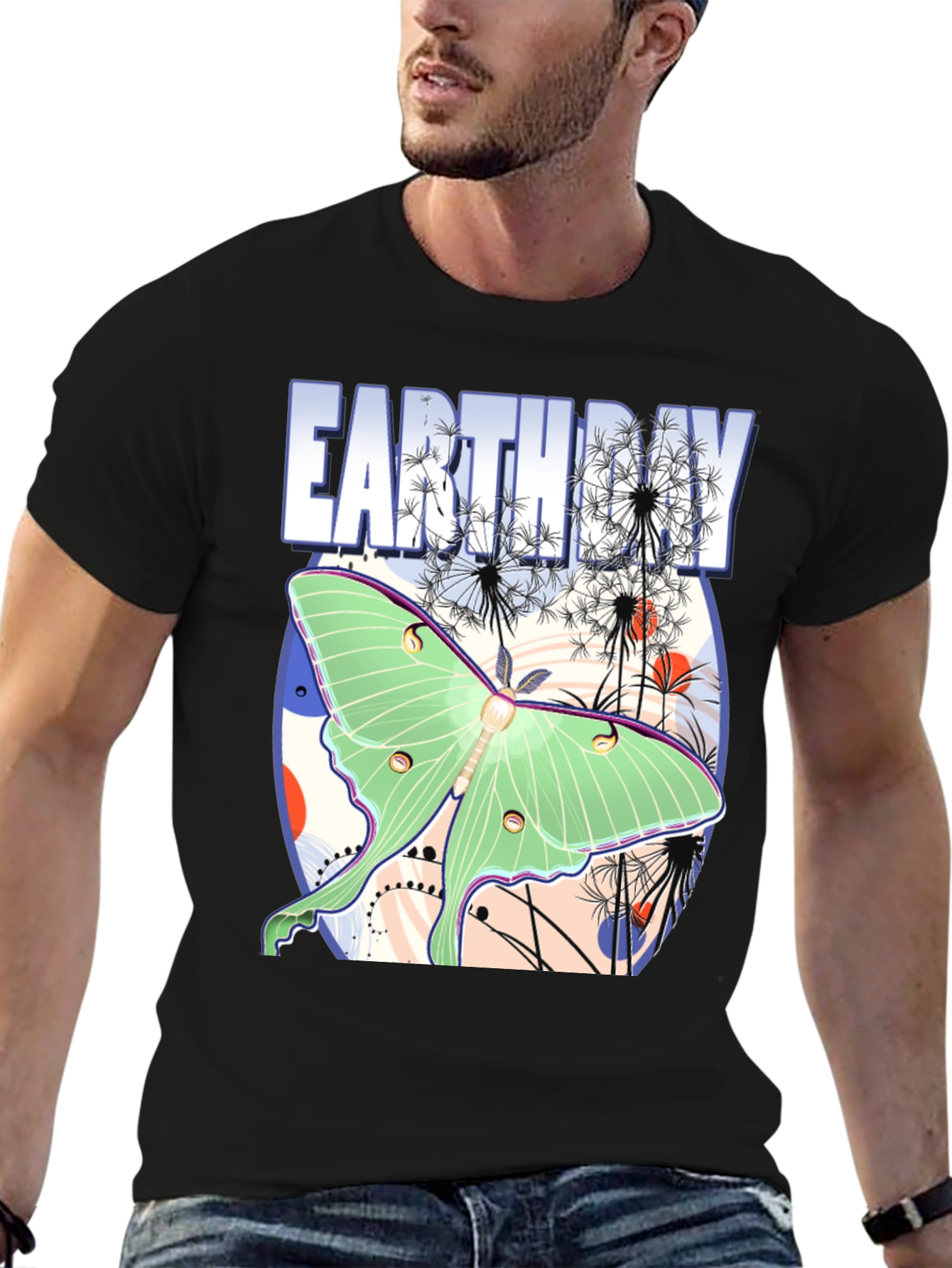 Earth Day Luna Moth Graphic Tee