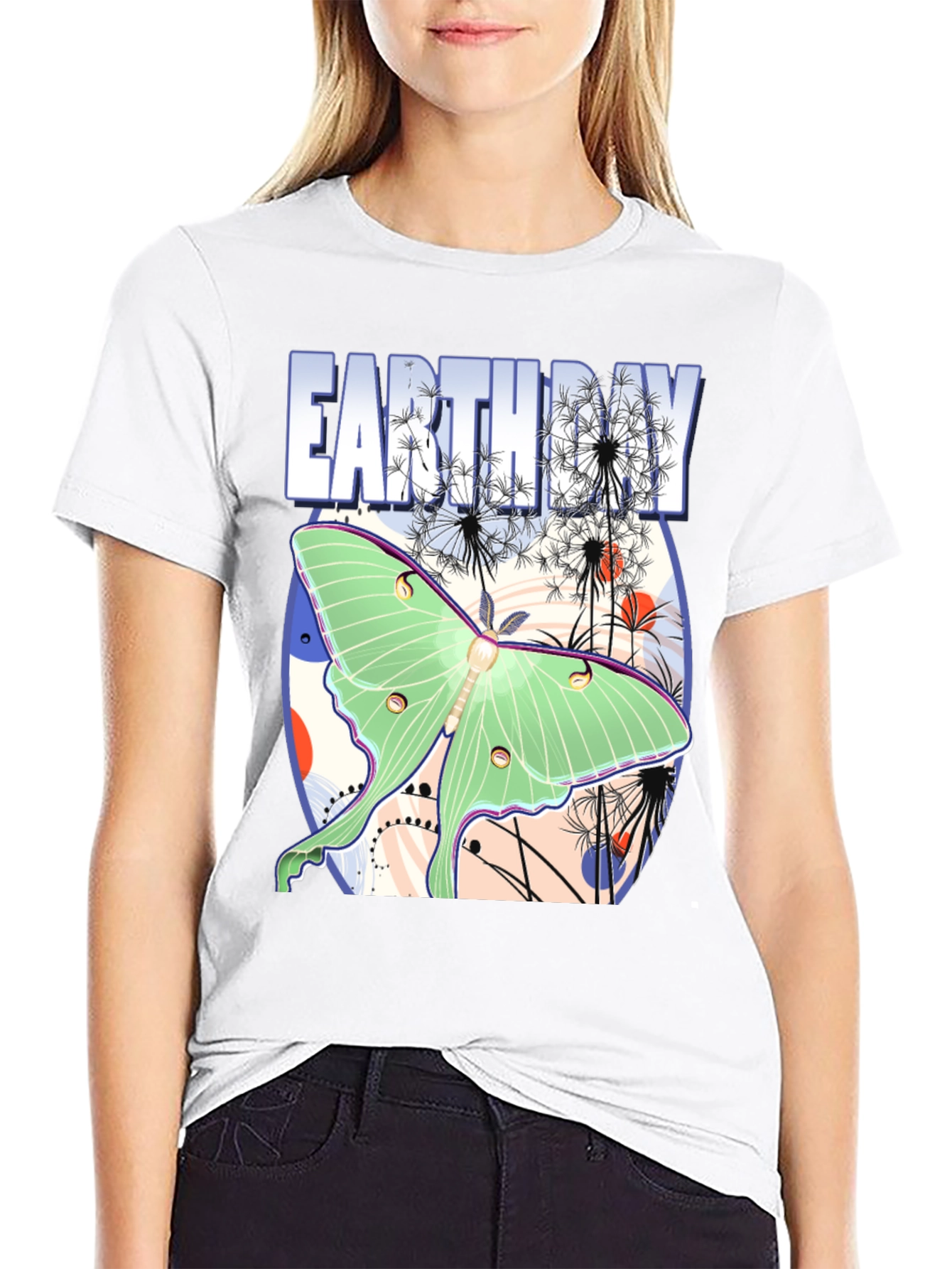 Earth Day Luna Moth Graphic Tee
