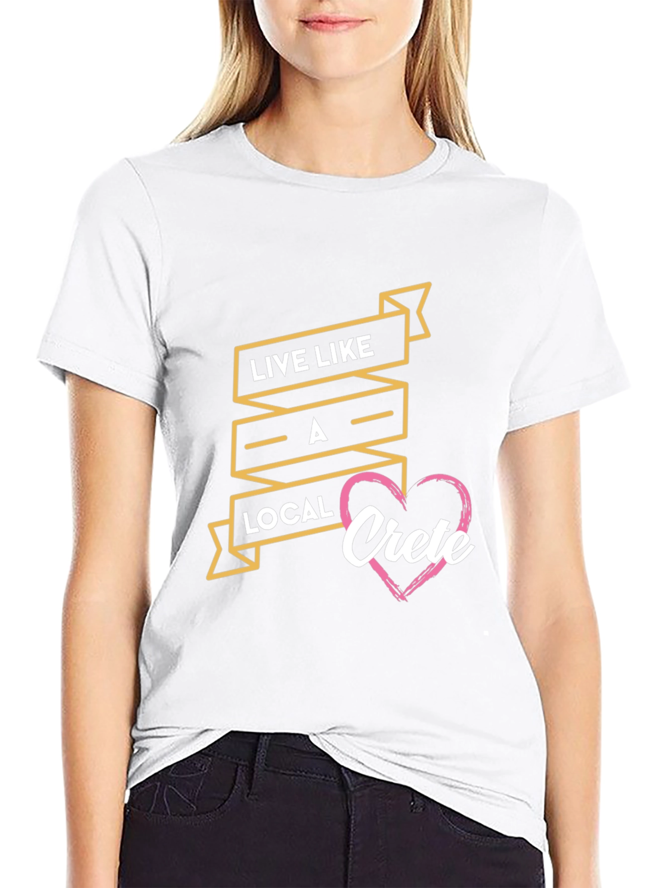 Live Like A Local Crete Black T-Shirt