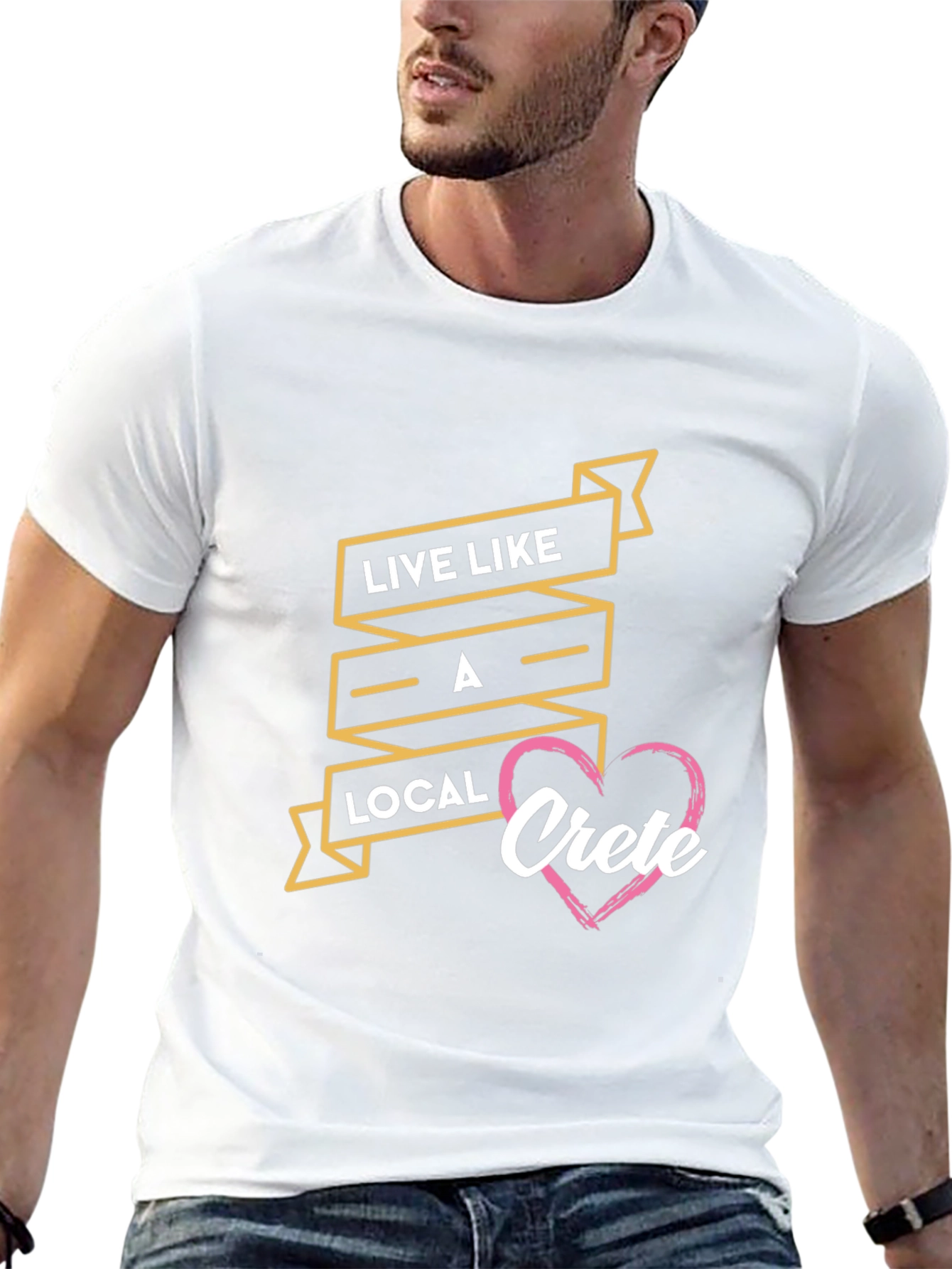 Live Like A Local Crete Black T-Shirt