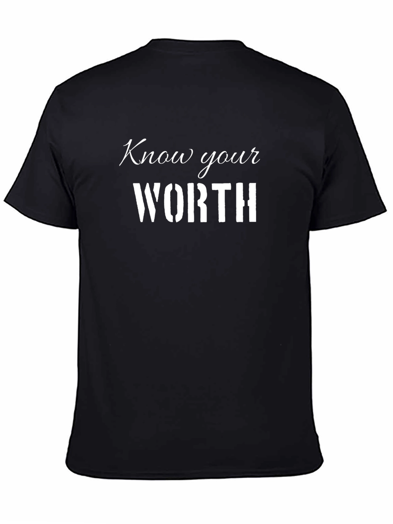Know Your Worth Black Graphic Tee