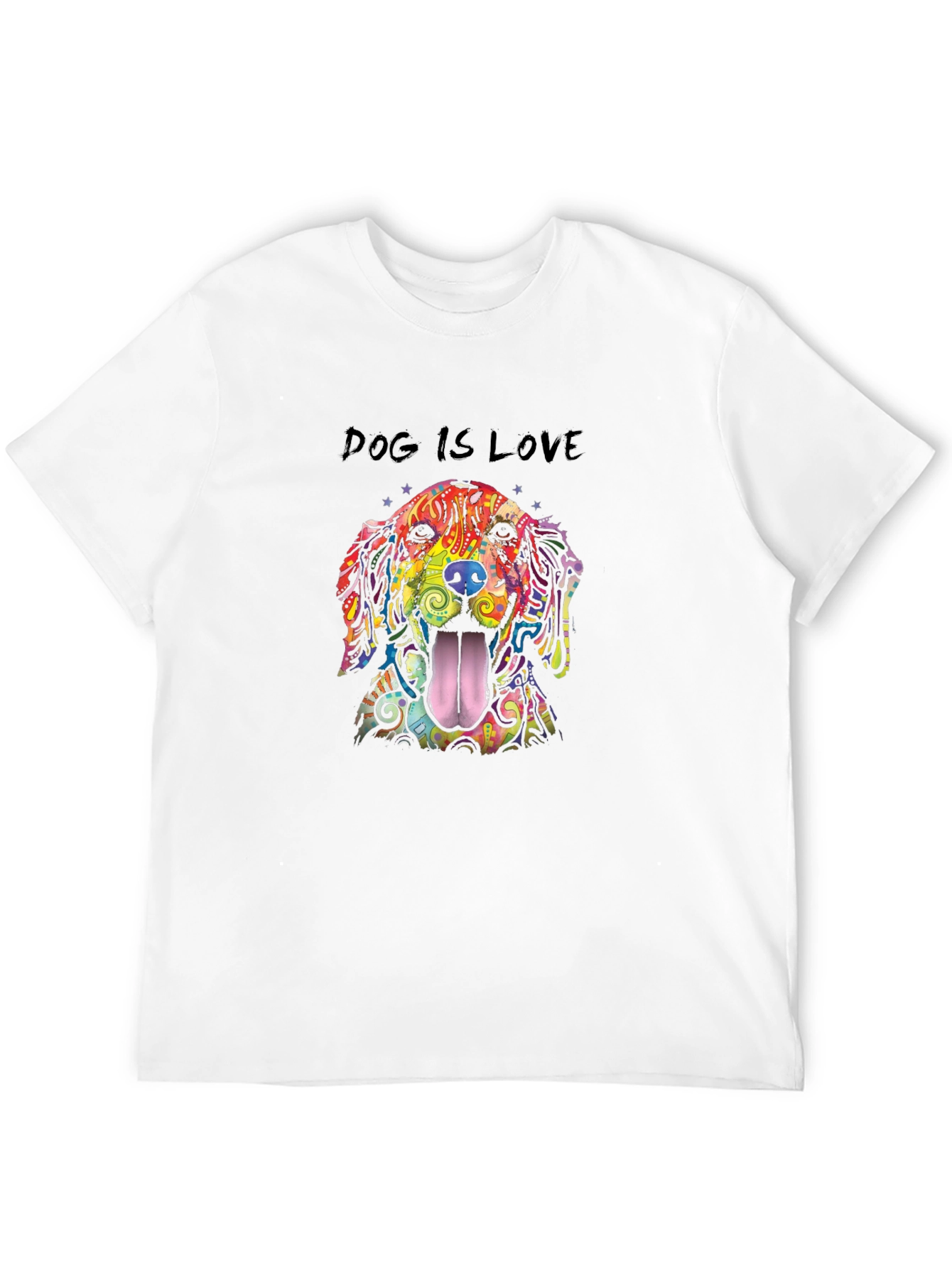 Dog Is Love Rainbow Dog Graphic T-Shirt