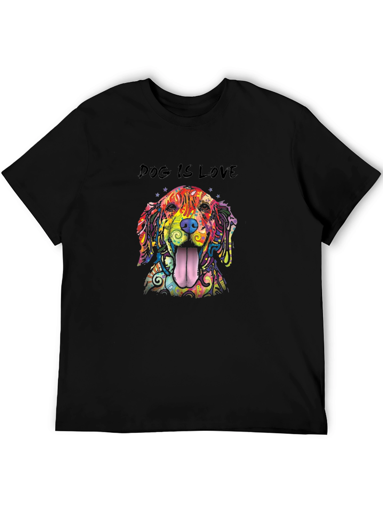 Dog Is Love Rainbow Dog Graphic T-Shirt