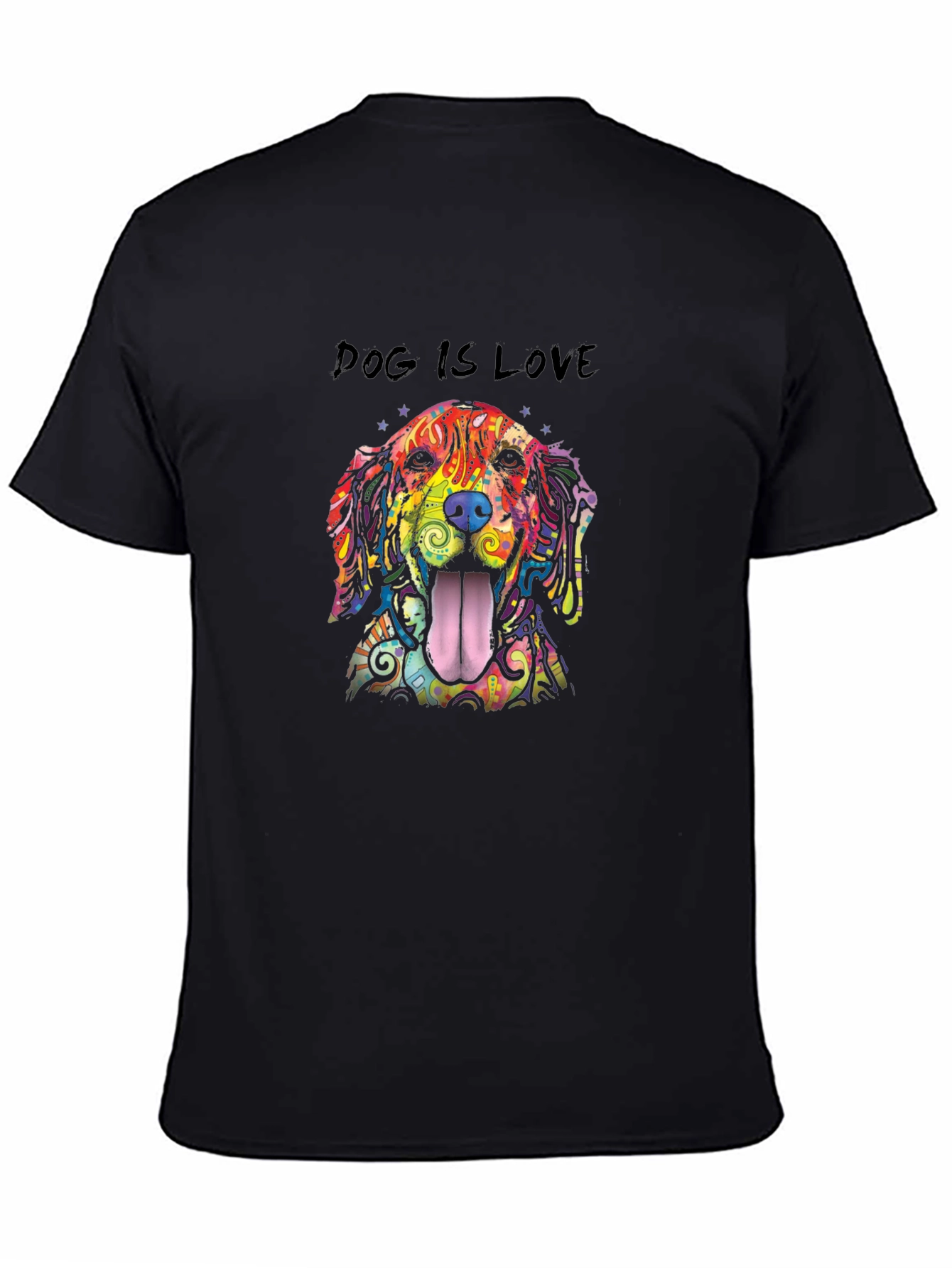 Dog Is Love Rainbow Dog Graphic T-Shirt