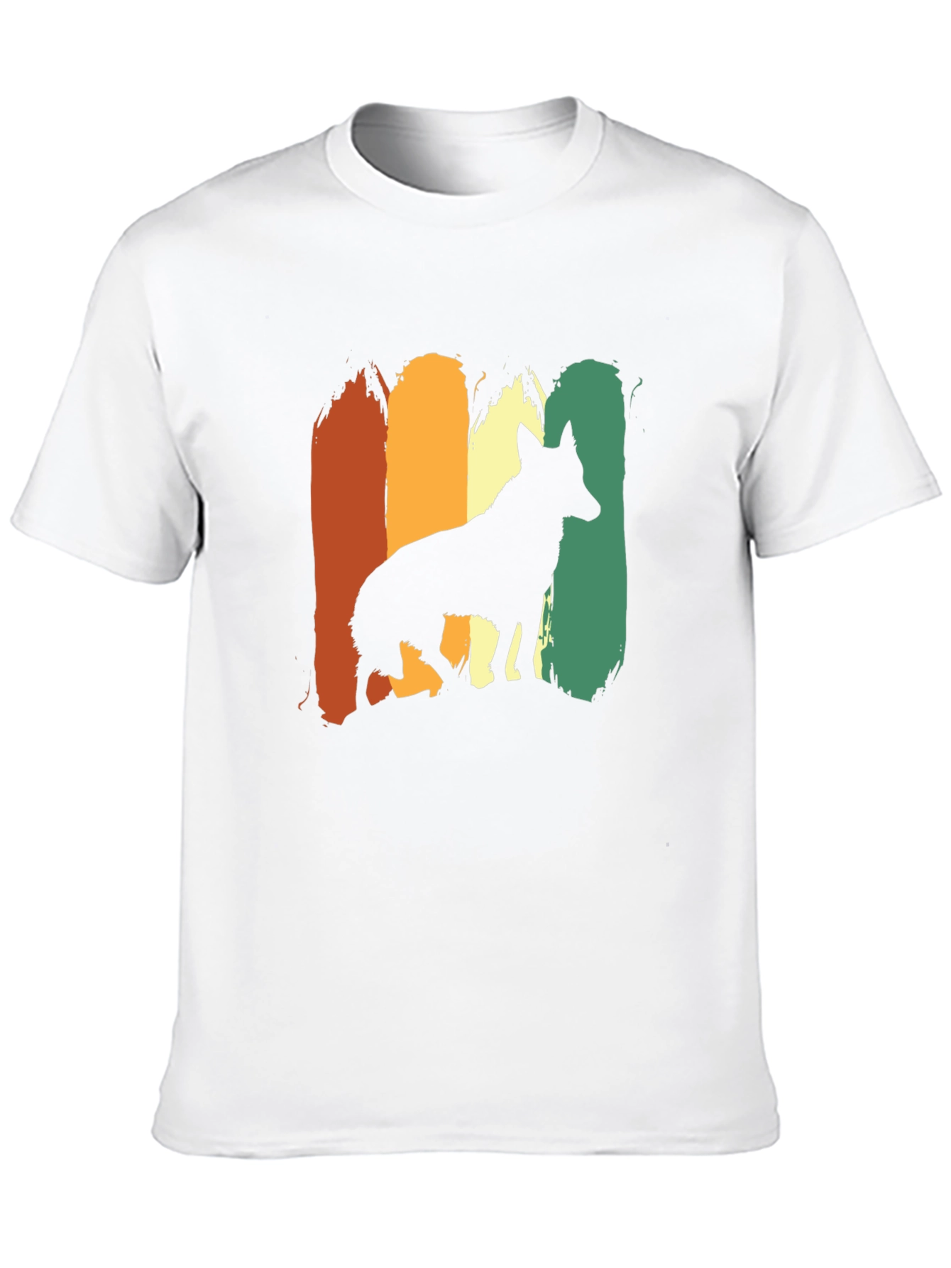 Retro Dog Silhouette Graphic Tee - Stylish Comfort