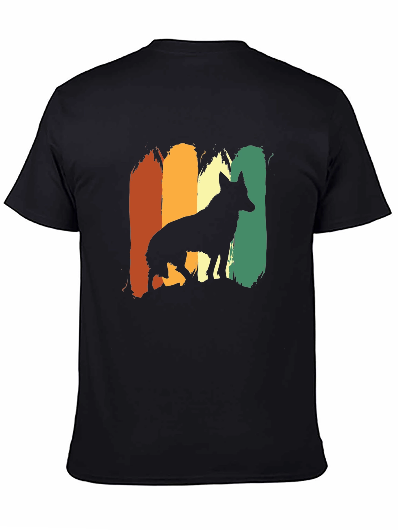 Retro Dog Silhouette Graphic Tee - Stylish Comfort