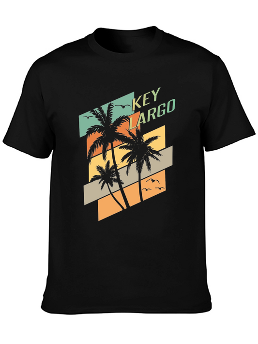 Key Largo Palm Tree T-Shirt - Retro Beach Vibes