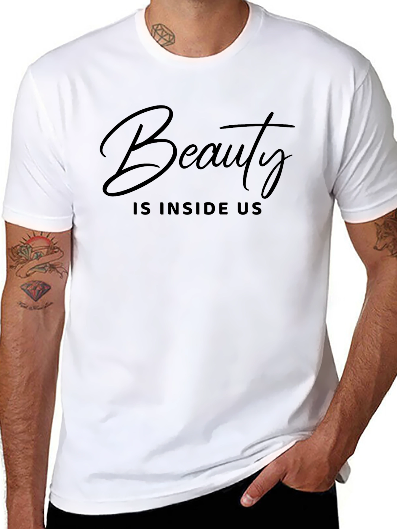 Beauty Inside Us Black T-Shirt