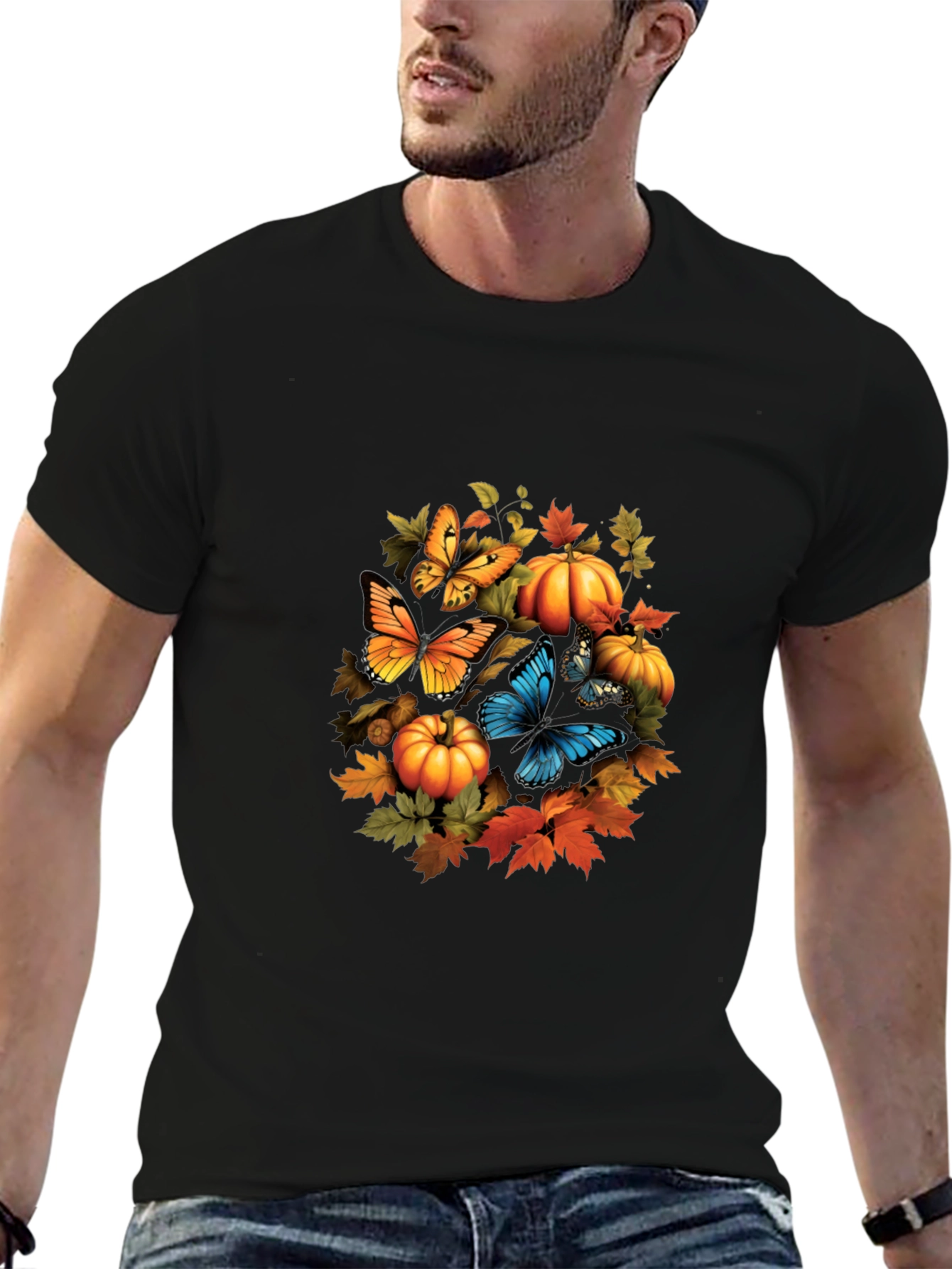 Autumn Butterflies & Pumpkins Tee