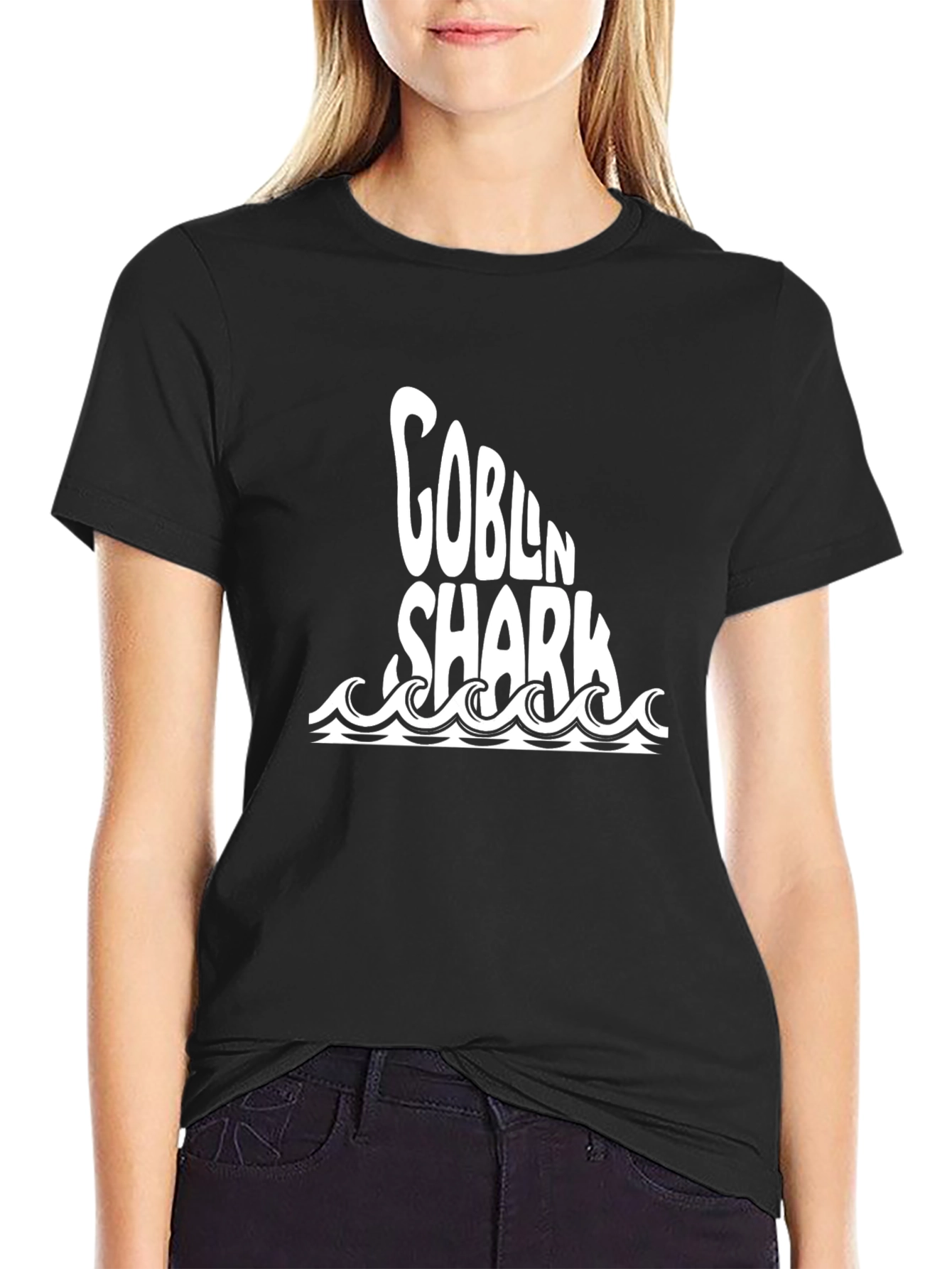 Goblin Shark Tee - Black Cotton Graphic T-Shirt
