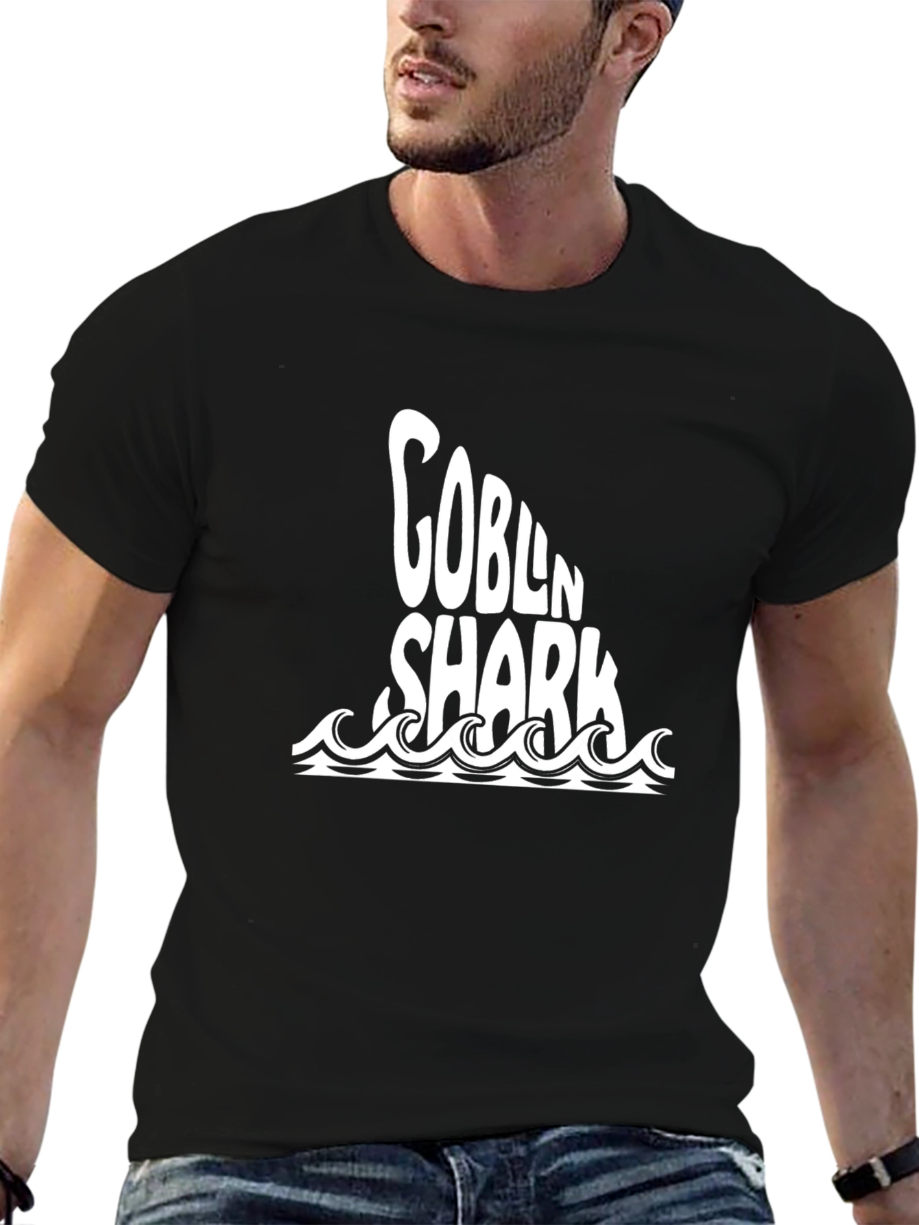 Goblin Shark Tee - Black Cotton Graphic T-Shirt