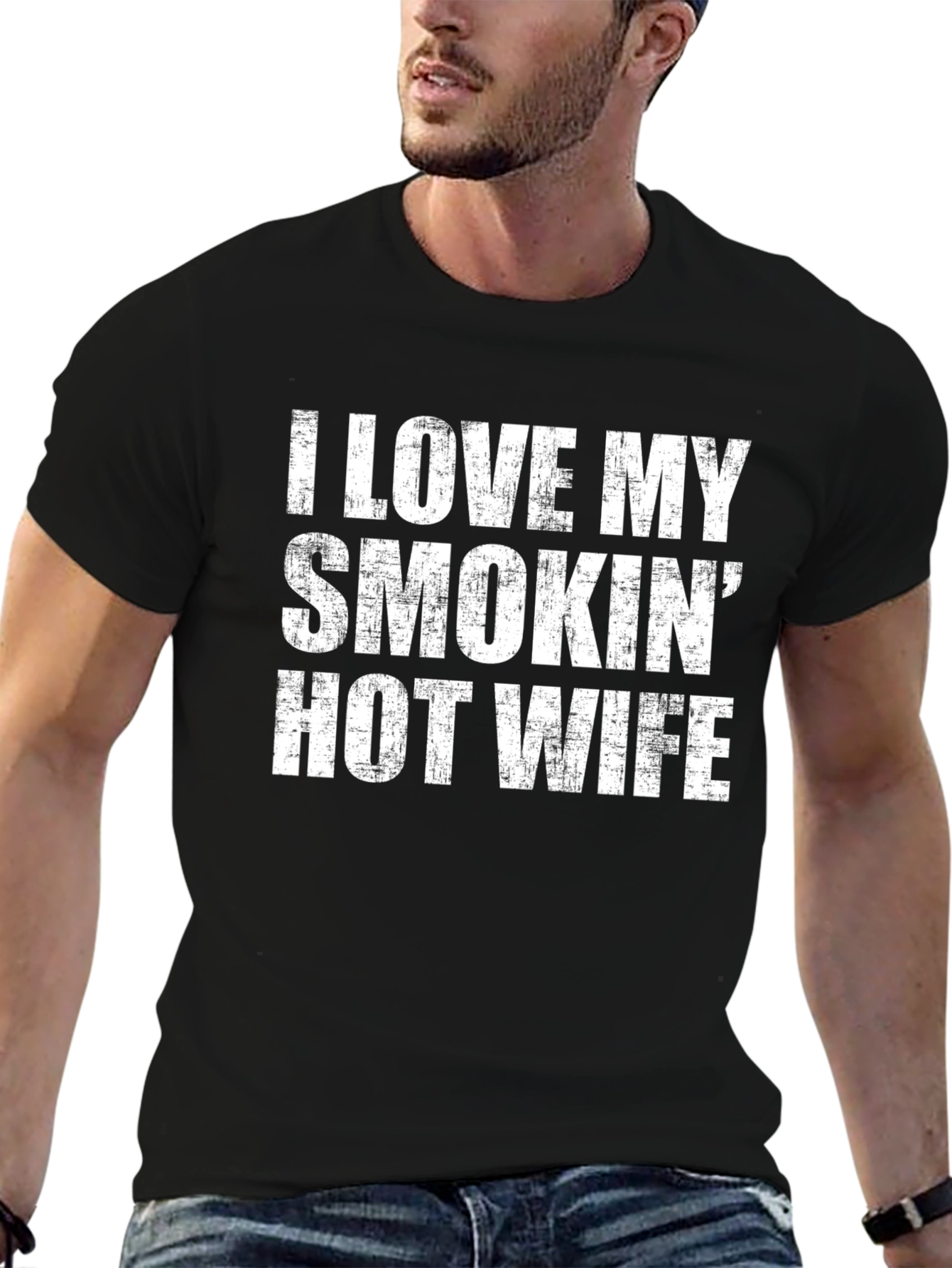 I Love My Smokin Hot Wife Black T-Shirt