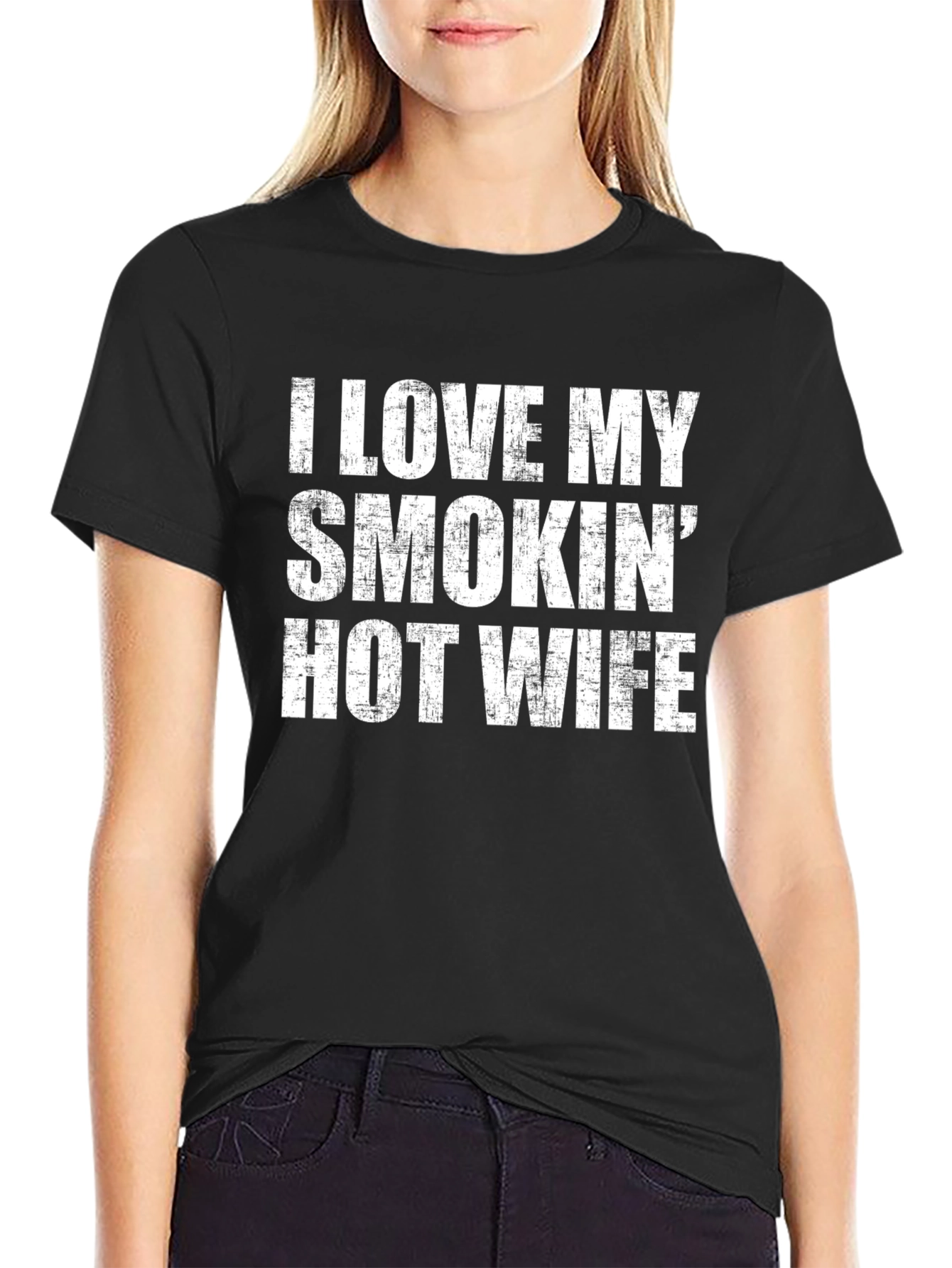 I Love My Smokin Hot Wife Black T-Shirt