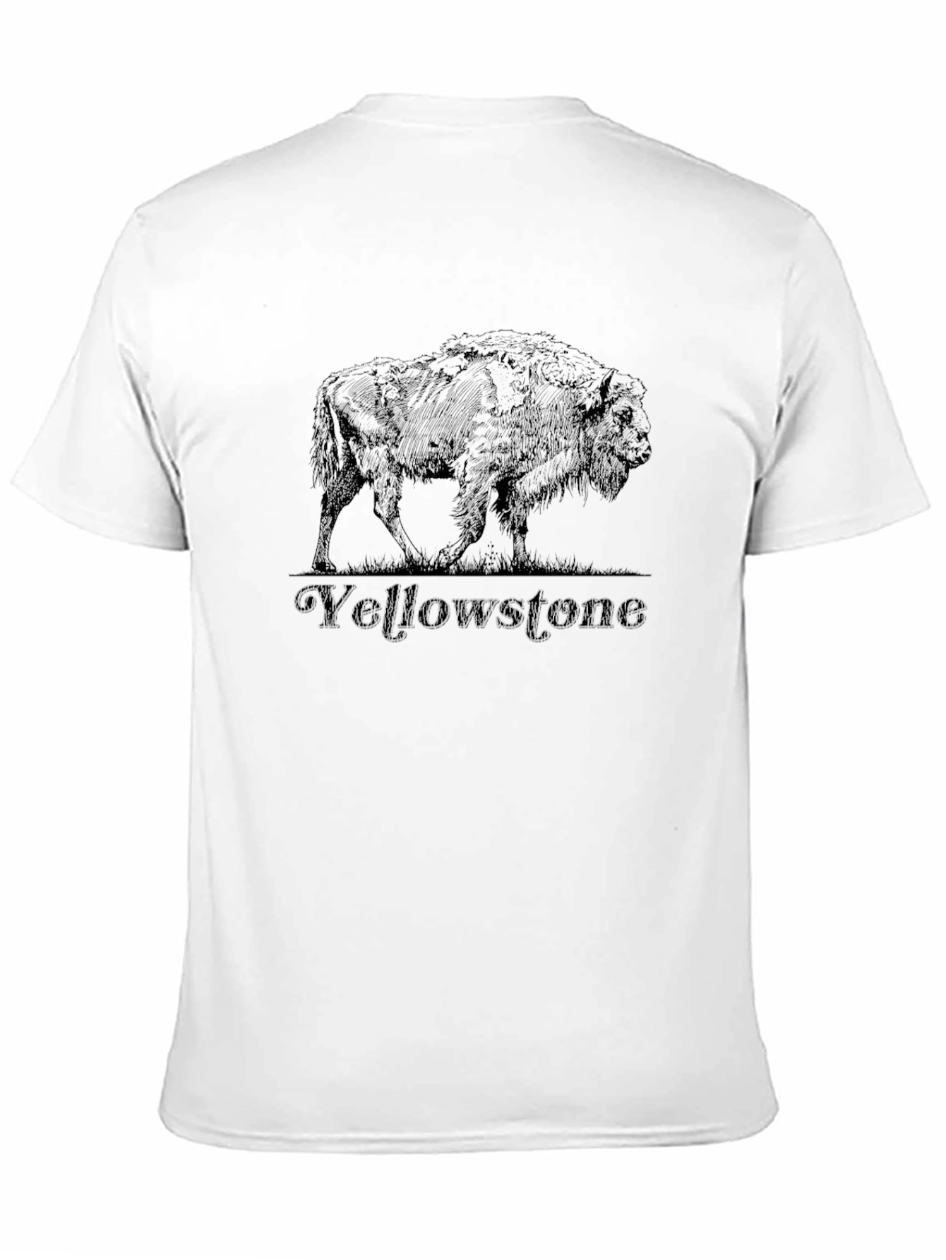 Yellowstone Bison Graphic Tee - Black Cotton