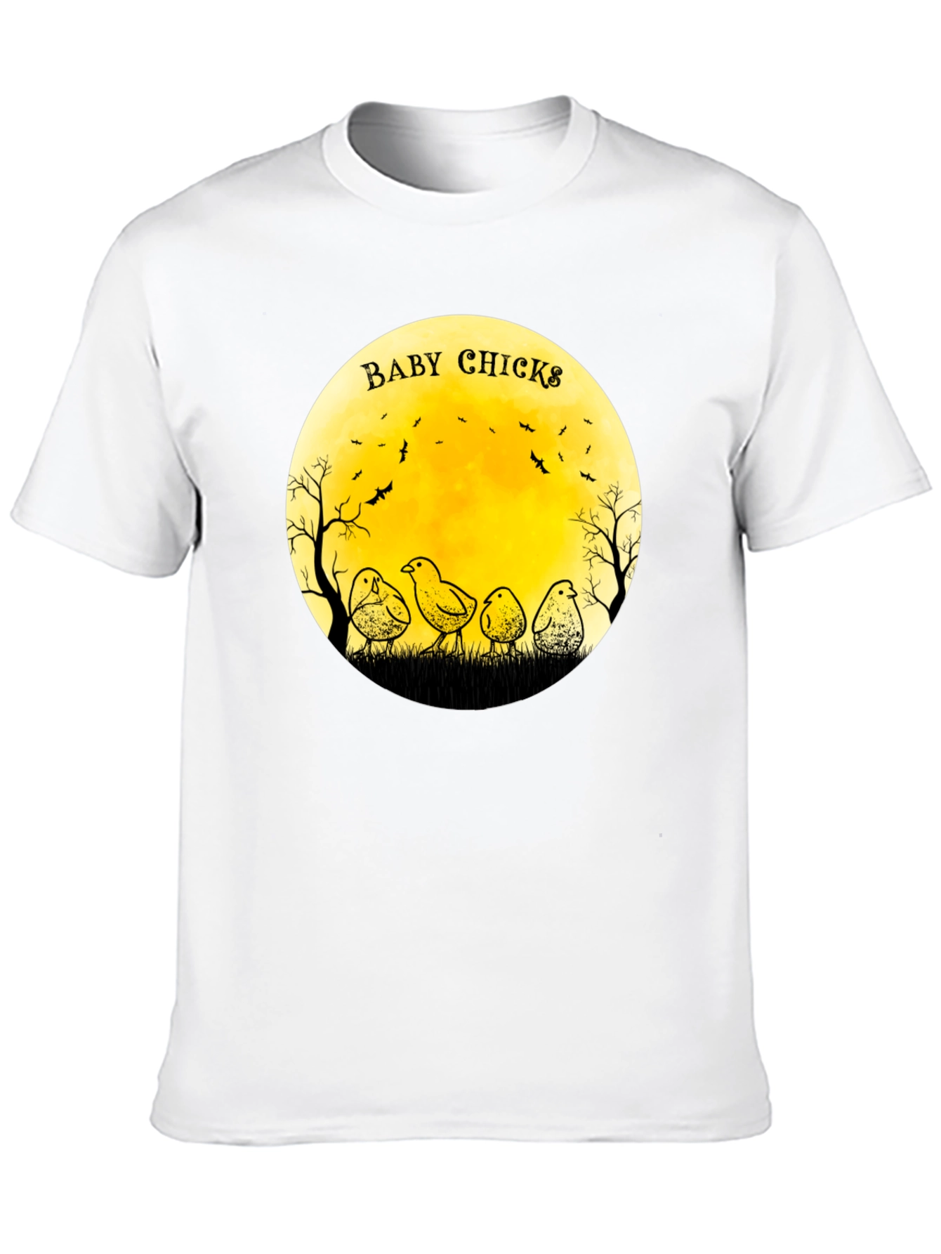 Baby Chicks Moon Graphic T-Shirt