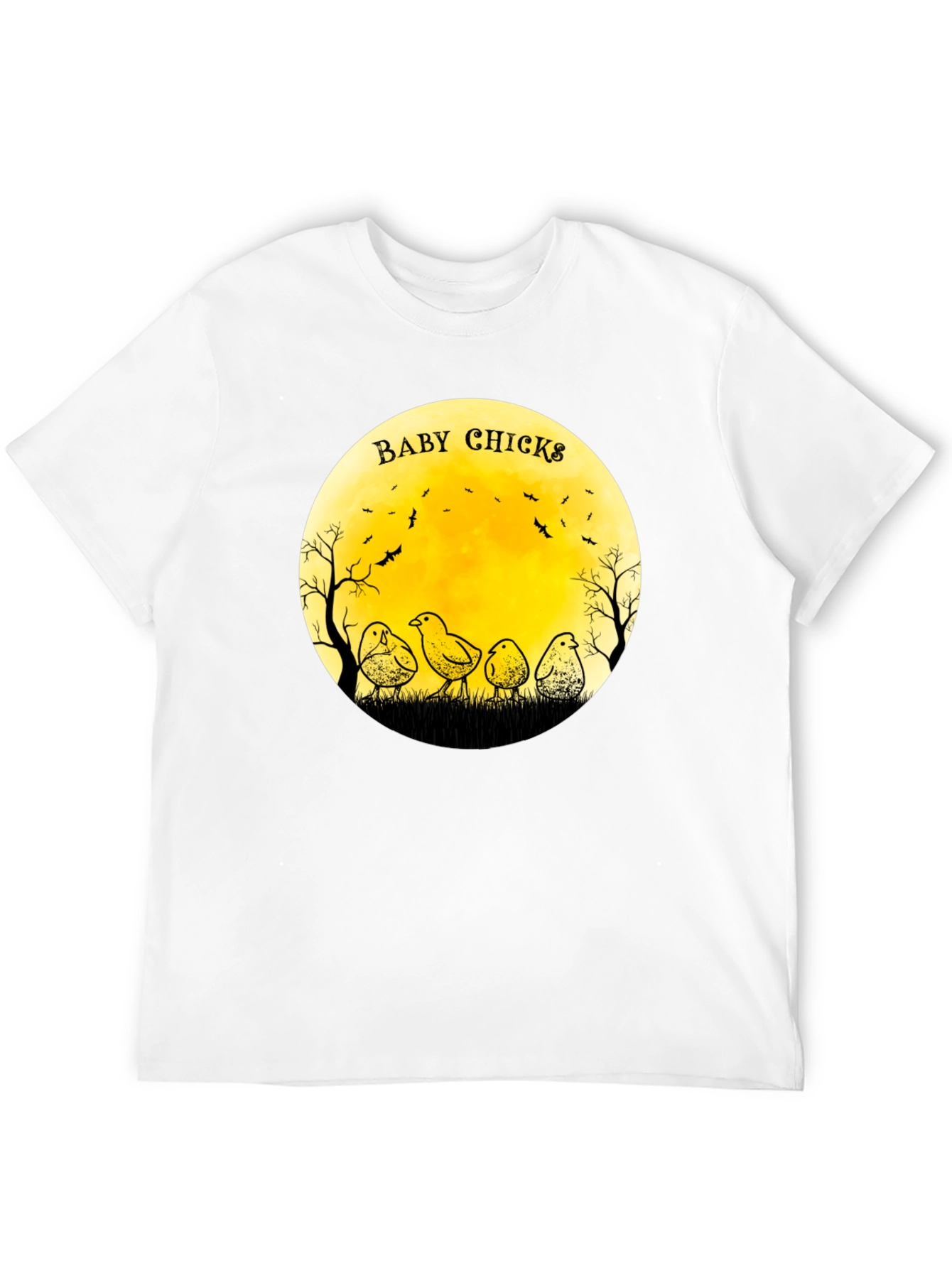 Baby Chicks Moon Graphic T-Shirt