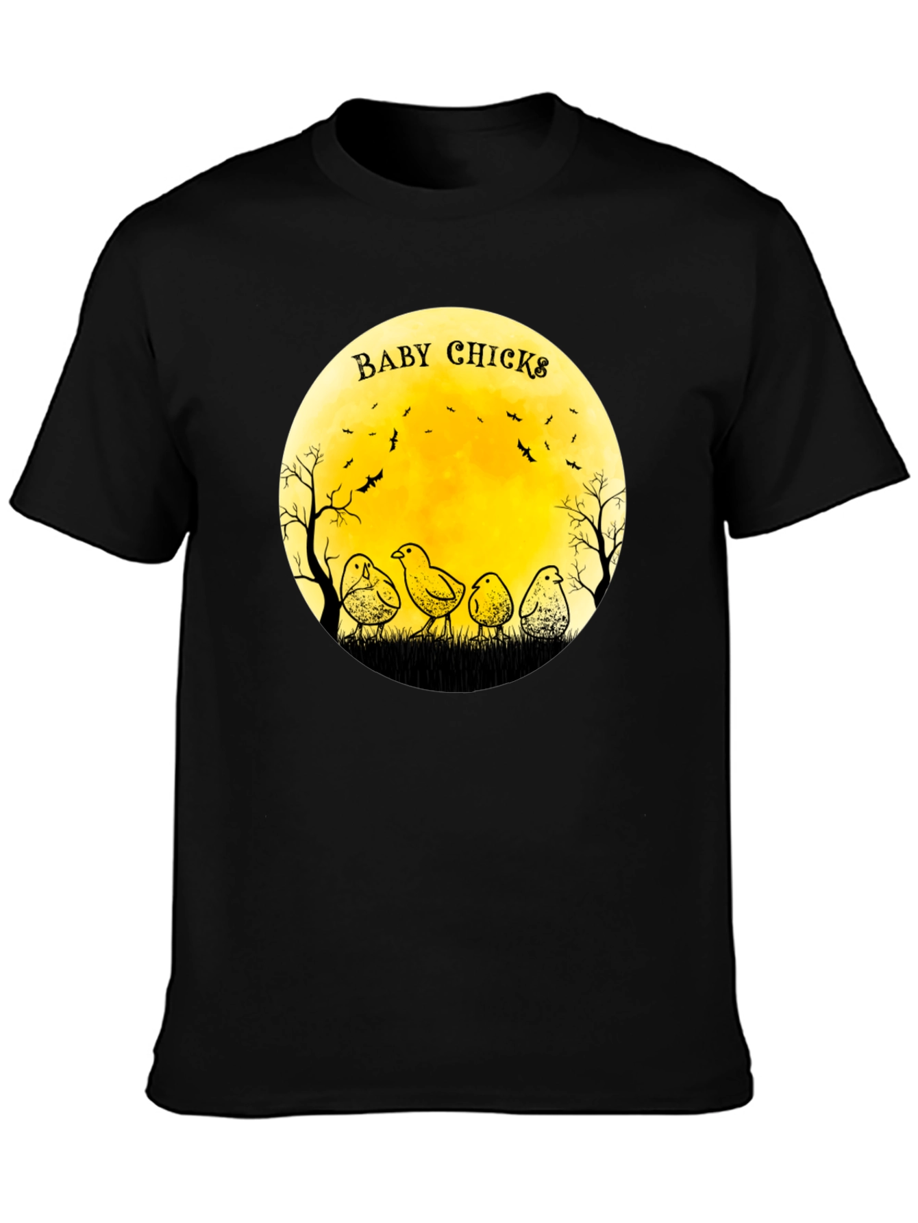 Baby Chicks Moon Graphic T-Shirt