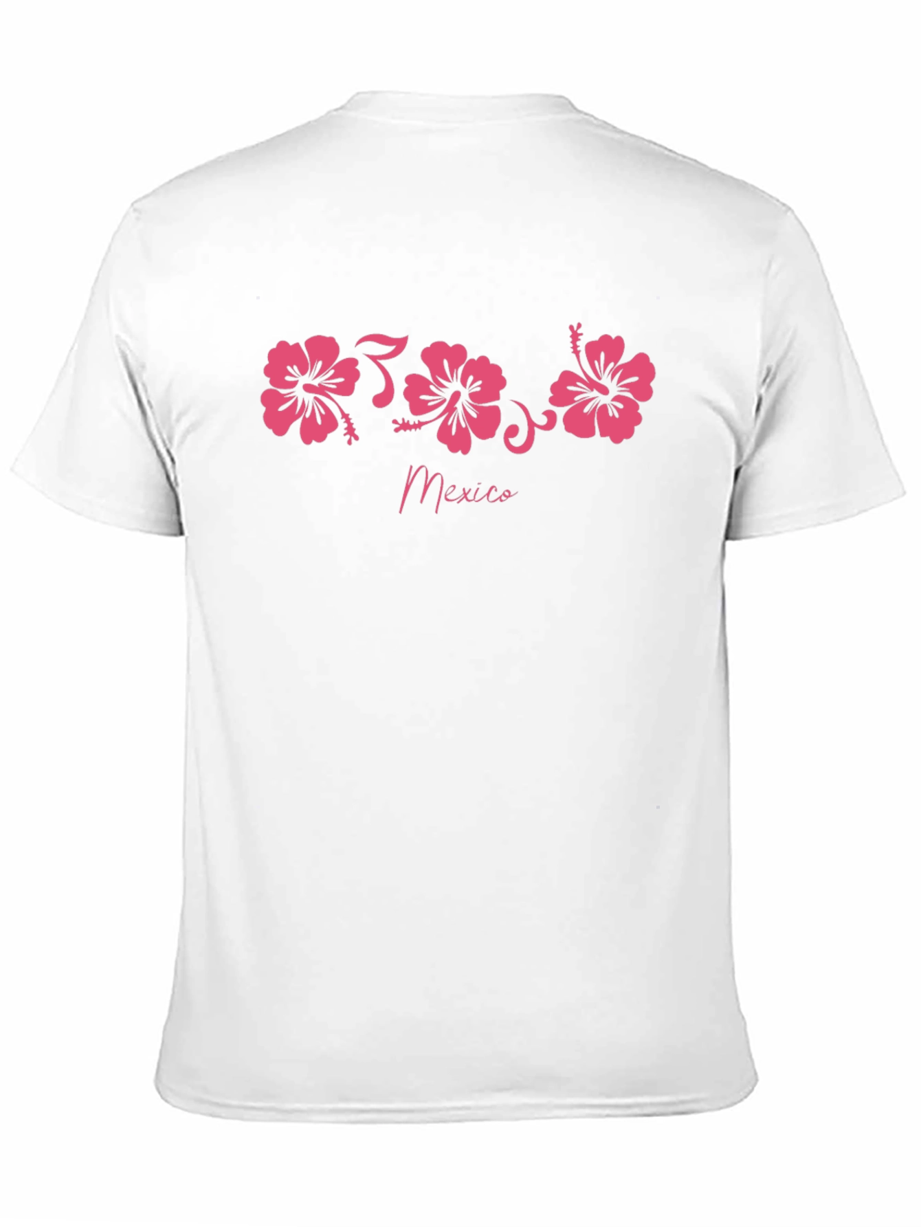 Mexico Hibiscus Flower Black T-Shirt