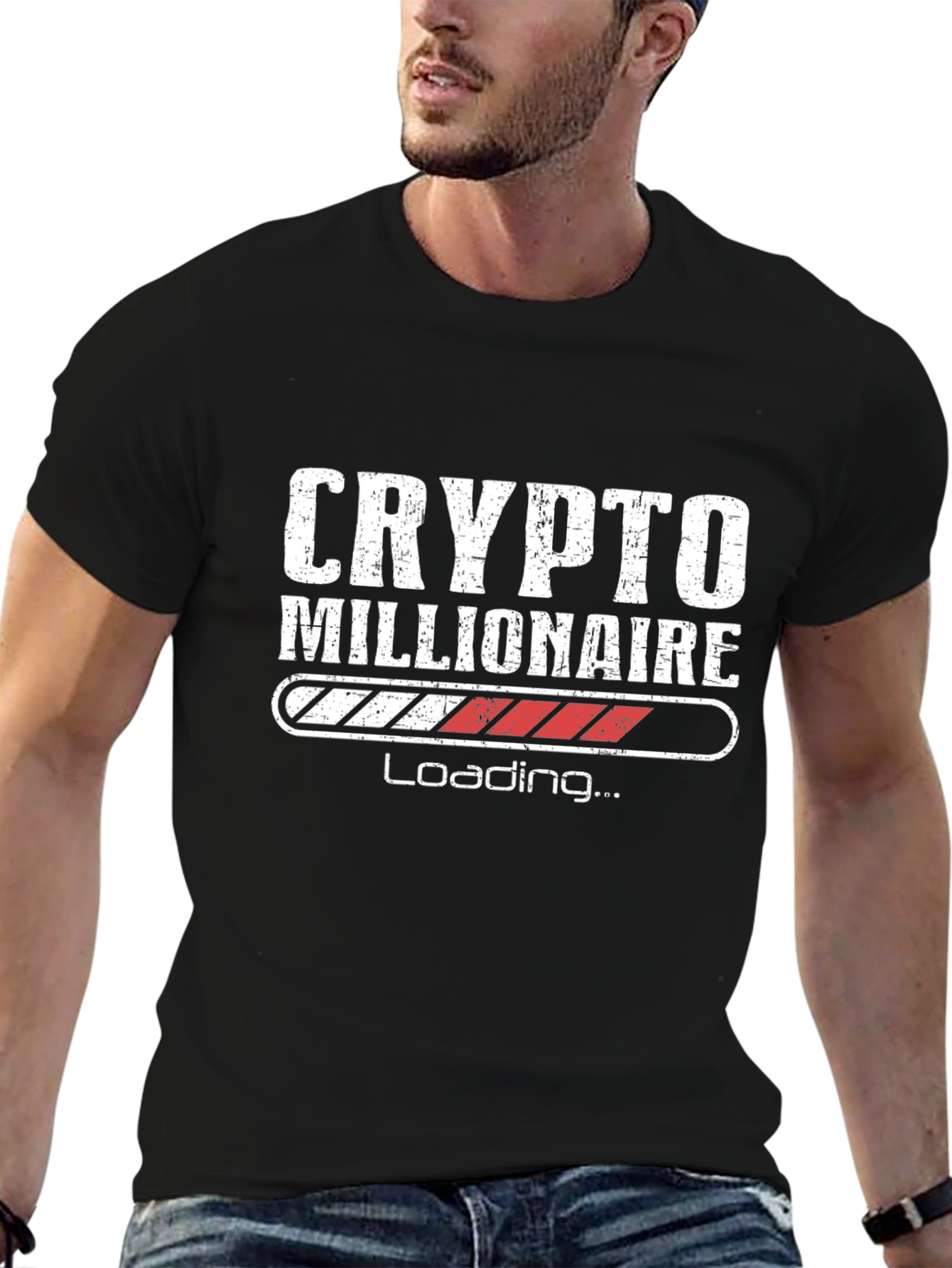 Crypto Millionaire Loading Black T-Shirt