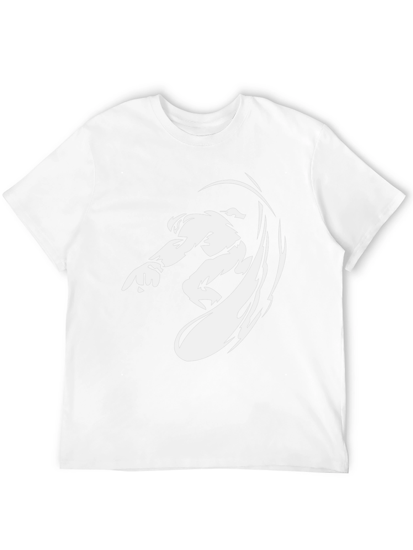 Black Graphic Tee - Anime Fighter Design
